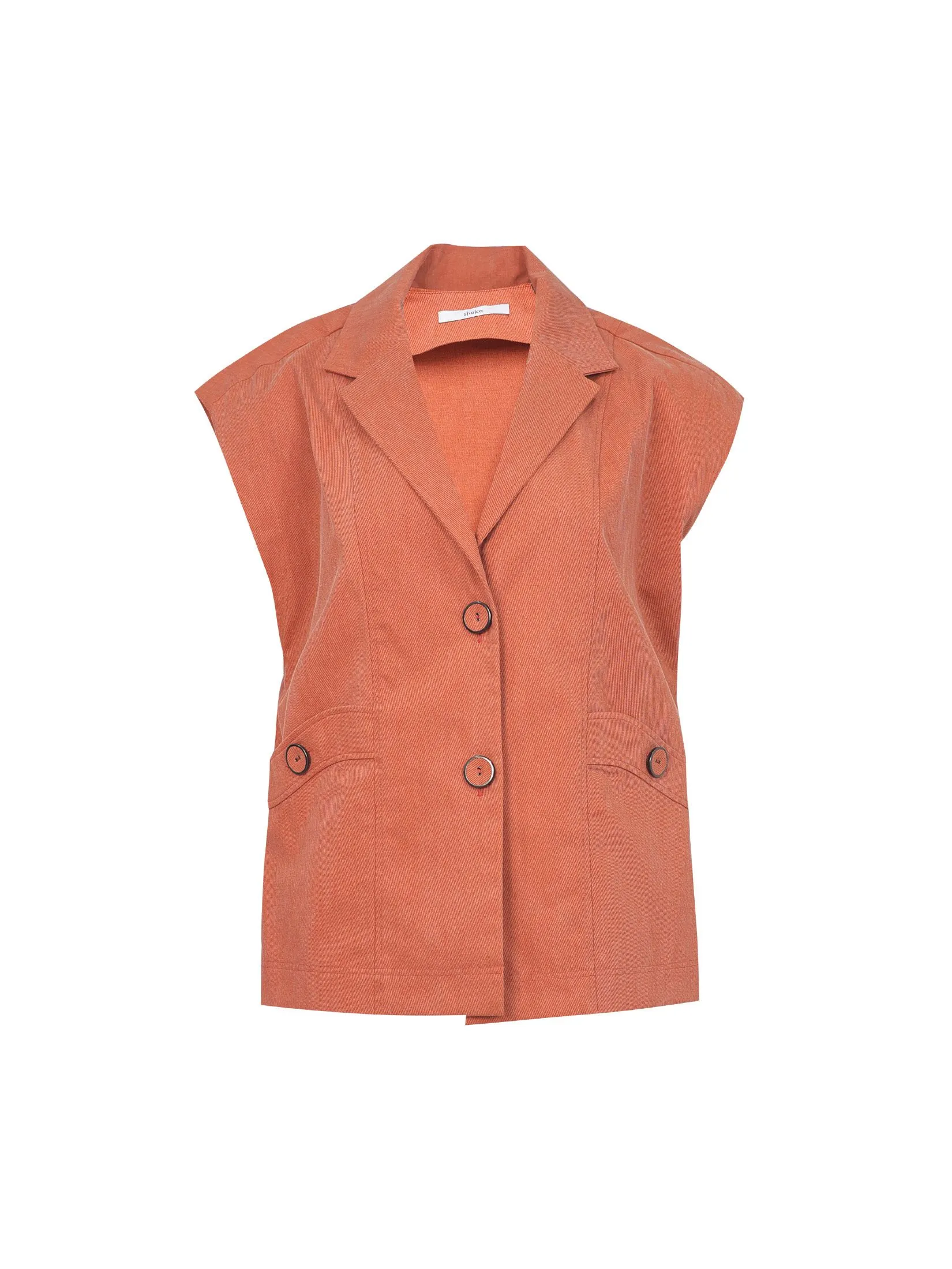 SHAKA Woman Vest Boxy Orange