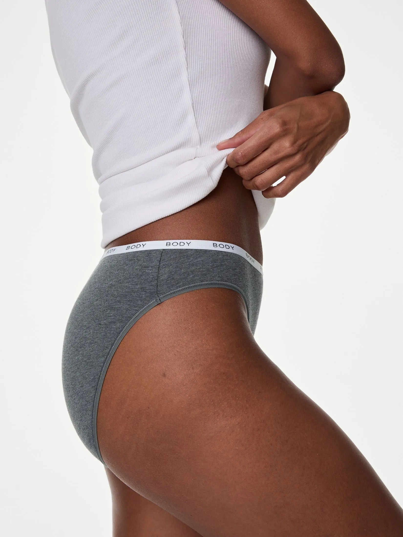 MARKS & SPENCER Women Briefs High Leg Knickers Cotton Rich 4pk Multi-Color