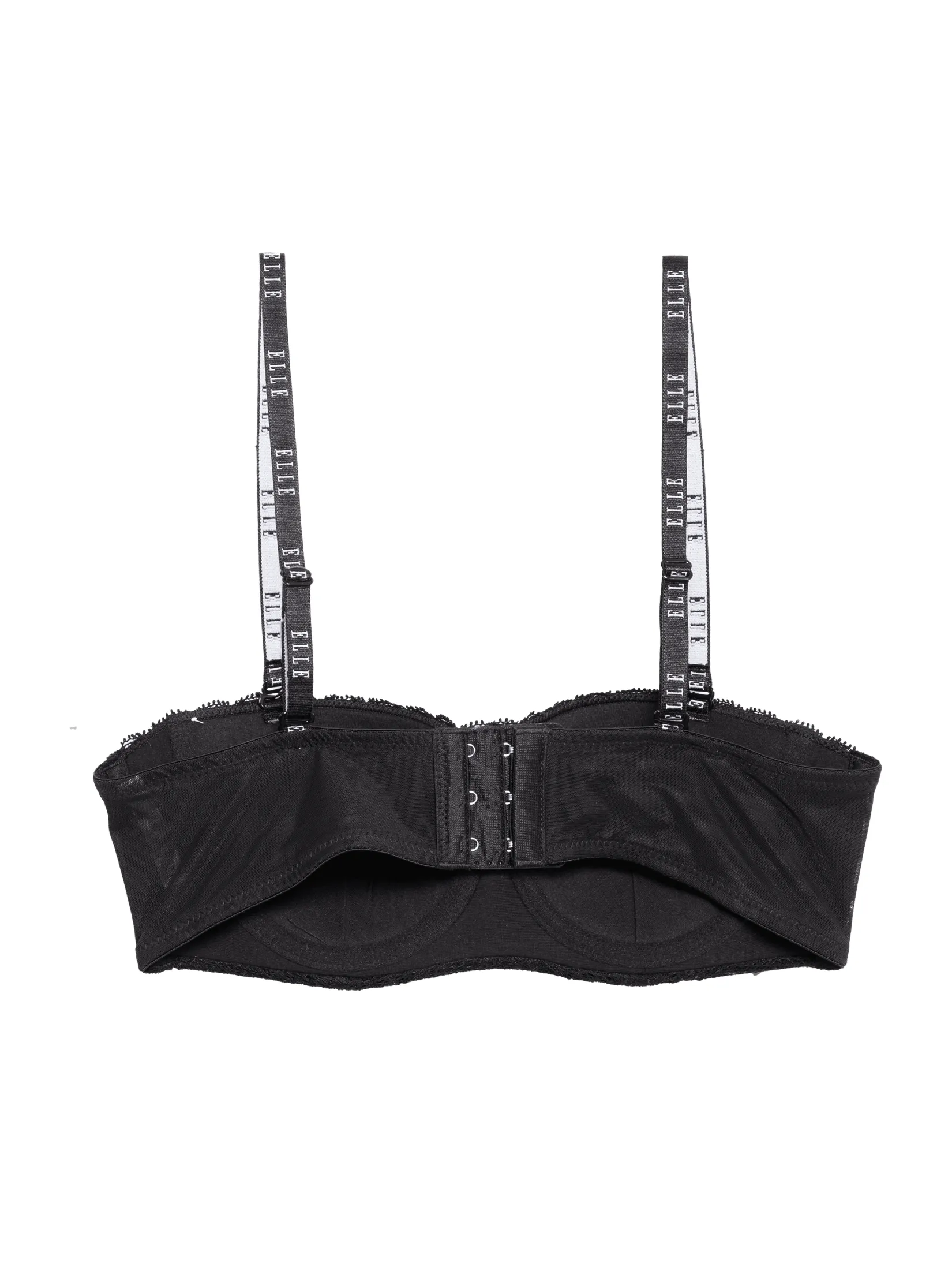 ELLE LINGERIE Women Moulded Bra 1/2 cup LB6633 - Black