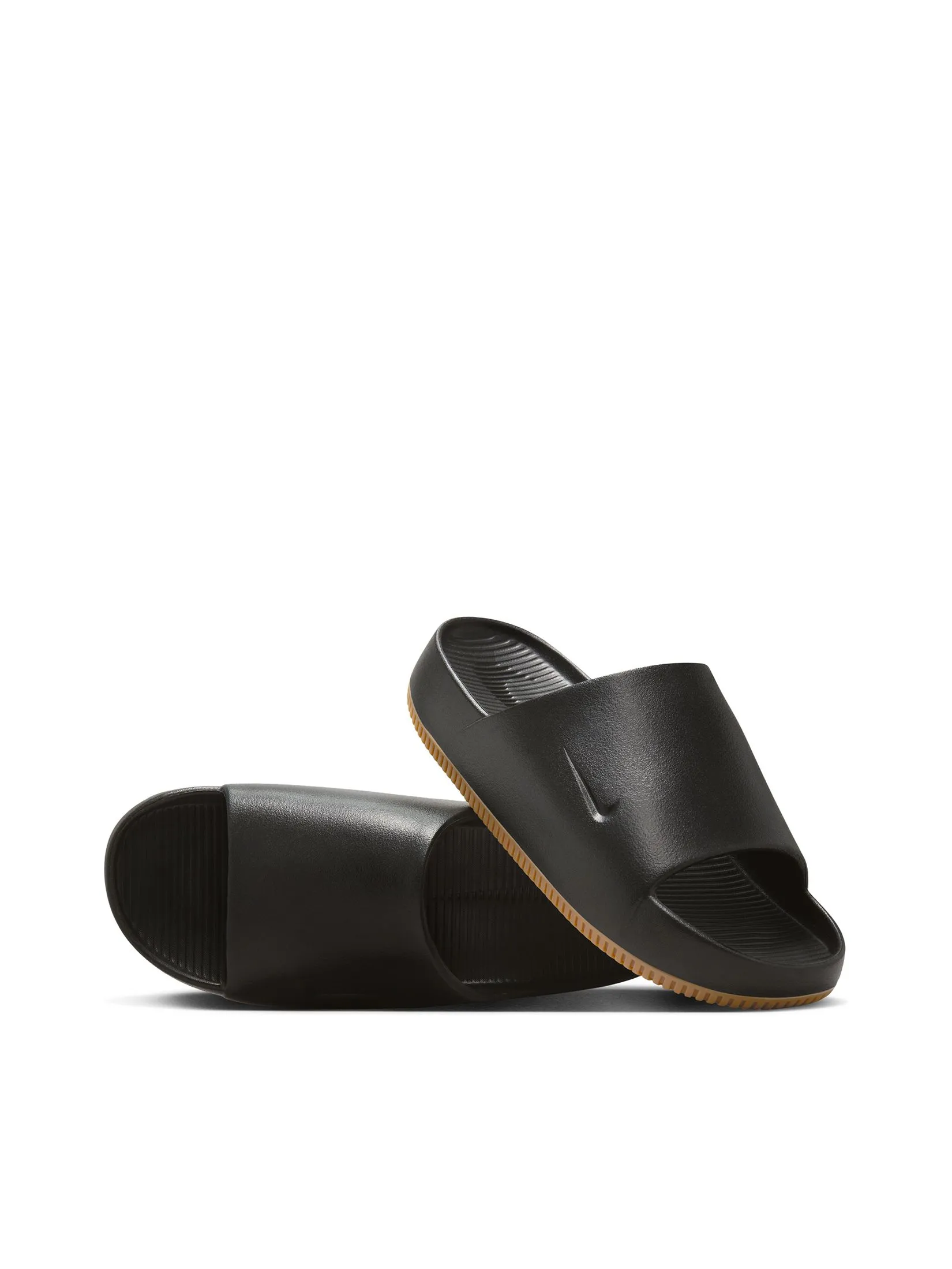 NIKE Men Slide Calm FD4116-003 Black/Black-Gum Med Brown