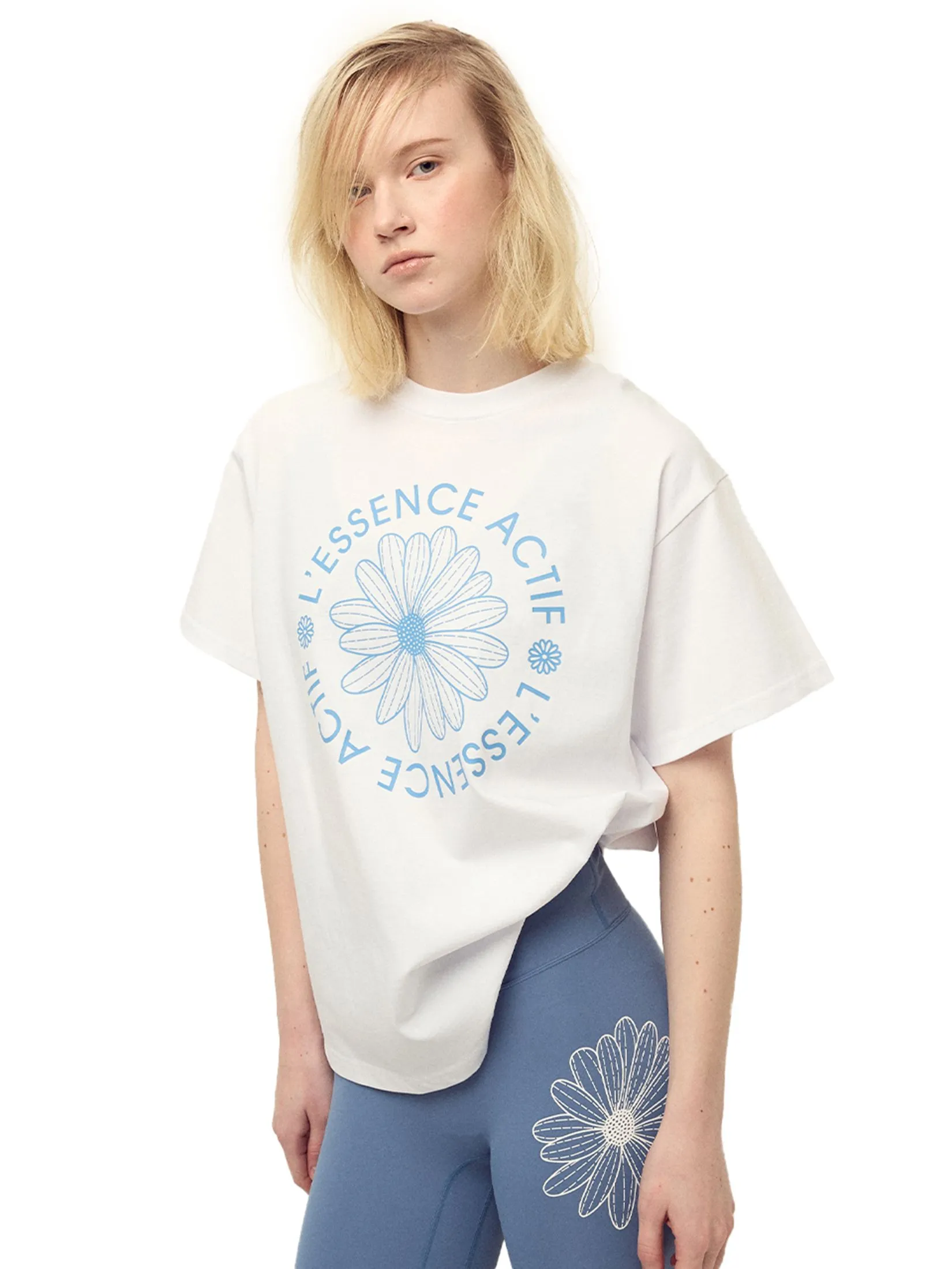 MARDI MERCREDI ACTIF T-Shirt Actif Emblem White Blue F