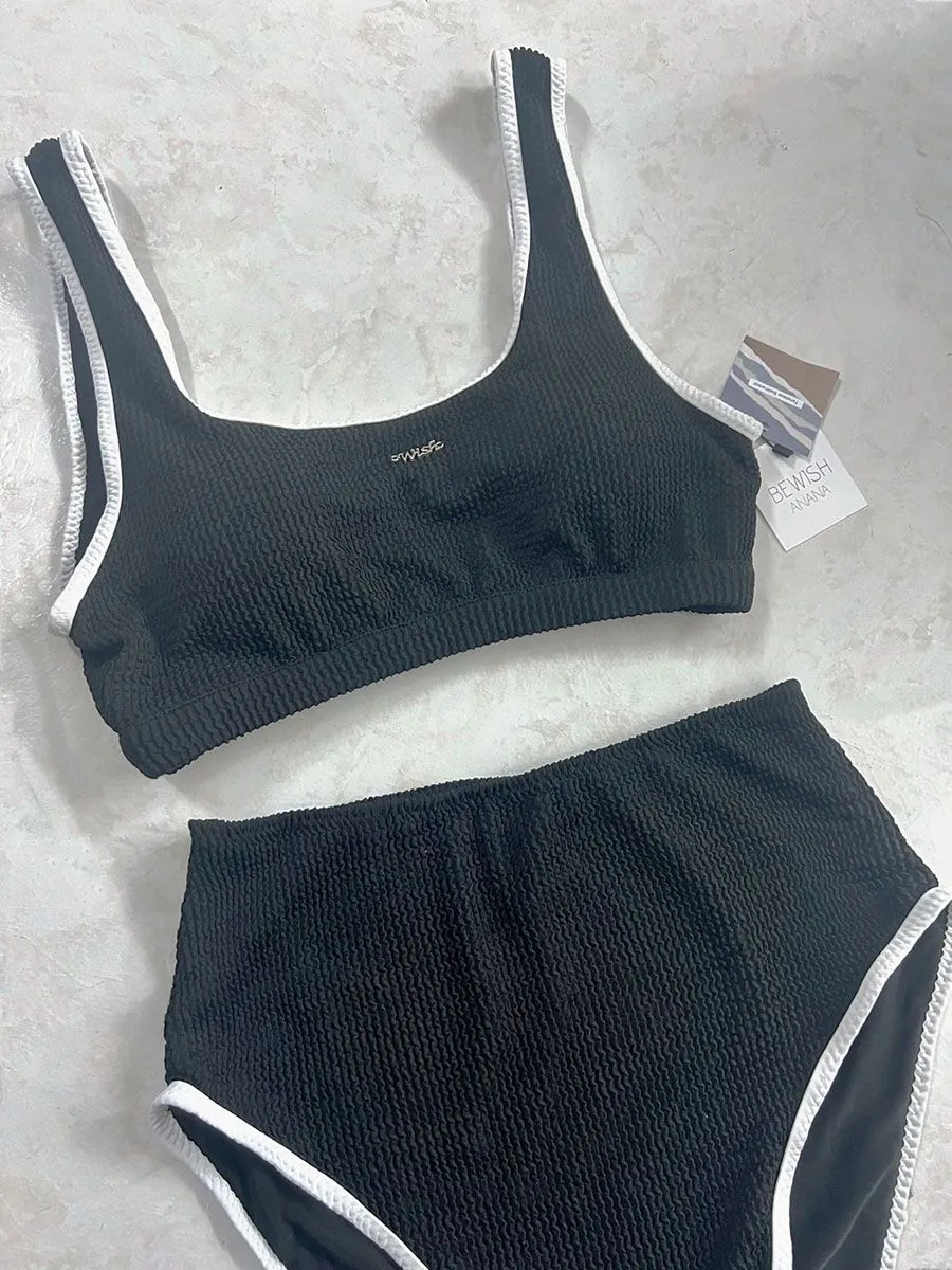 BEWISH ANANA Bahamas sport bra + highwaist bottom BHMTP01 Black