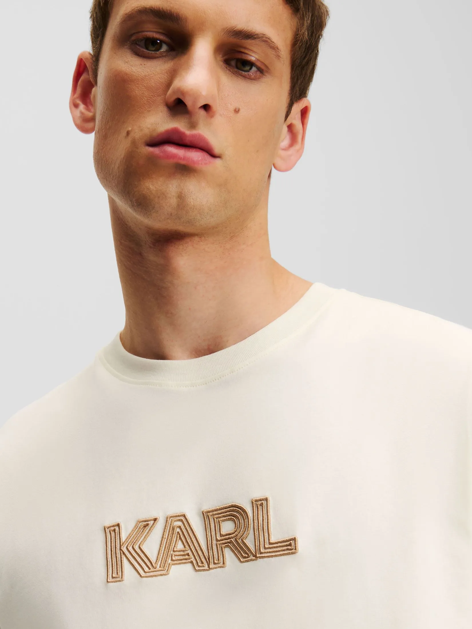 KARL LAGERFELD ART DECO LOGO T-SHIRT PRISTINE