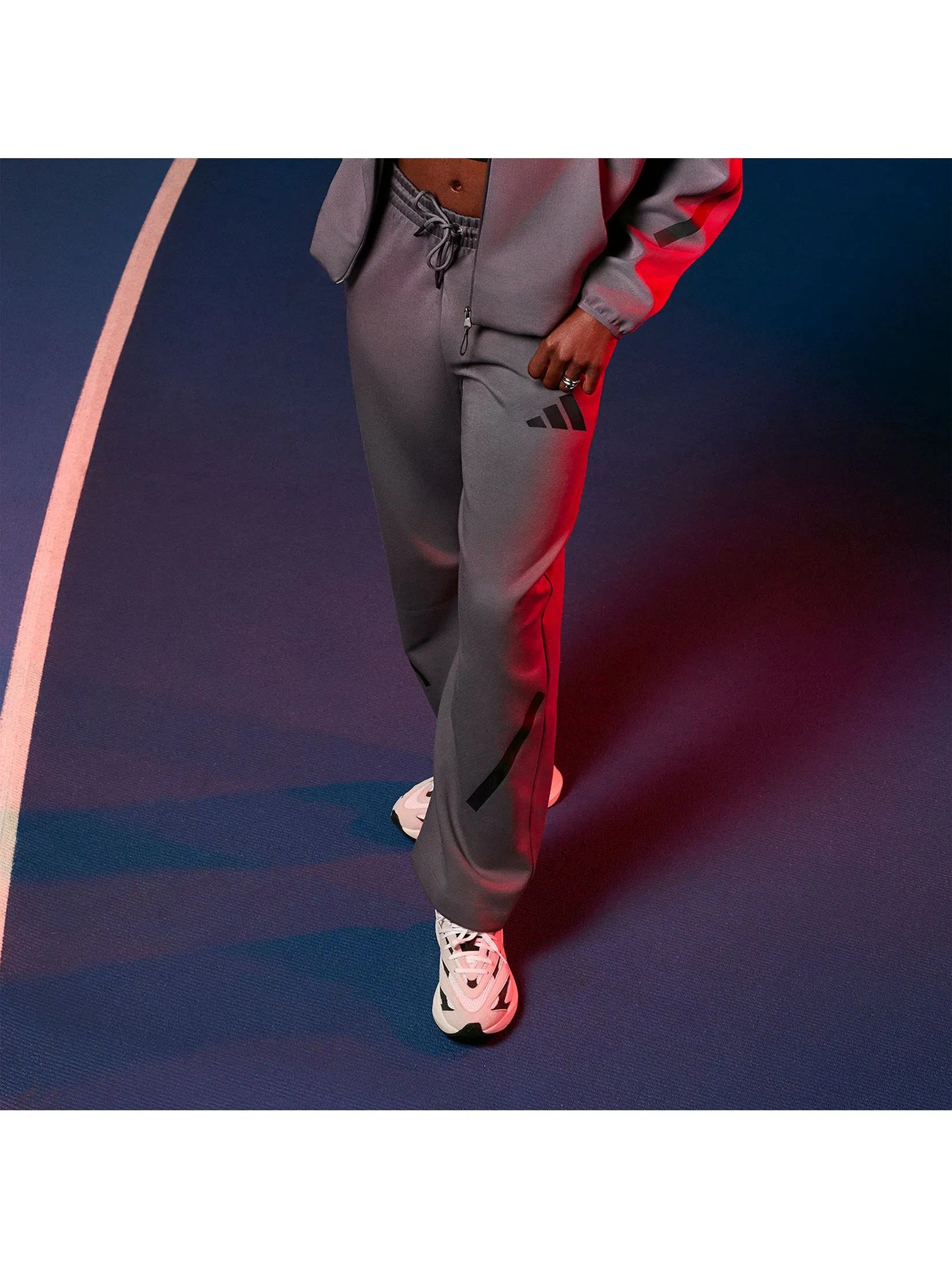 ADIDAS Women Tracksuit Bottoms adidas Z.N.E. Barrel Grey Strata