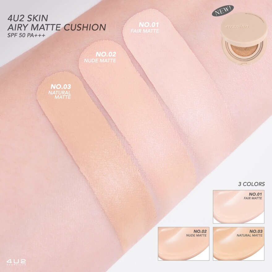 #4U2 Skin Airy Matte Cushion SPF50+ 01