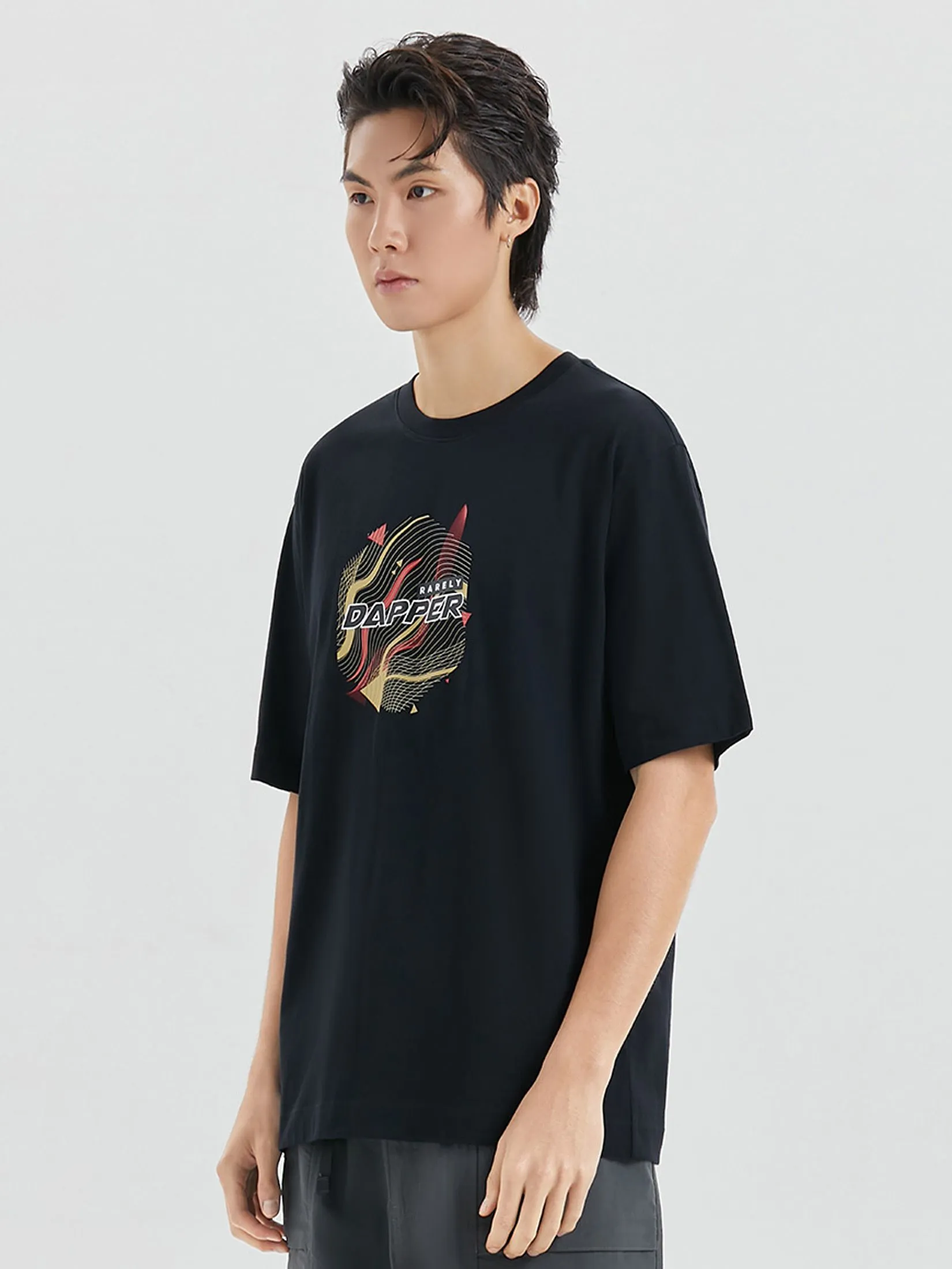 DAPPER DAPPER Dapper Rarely Print T-Shirt Black