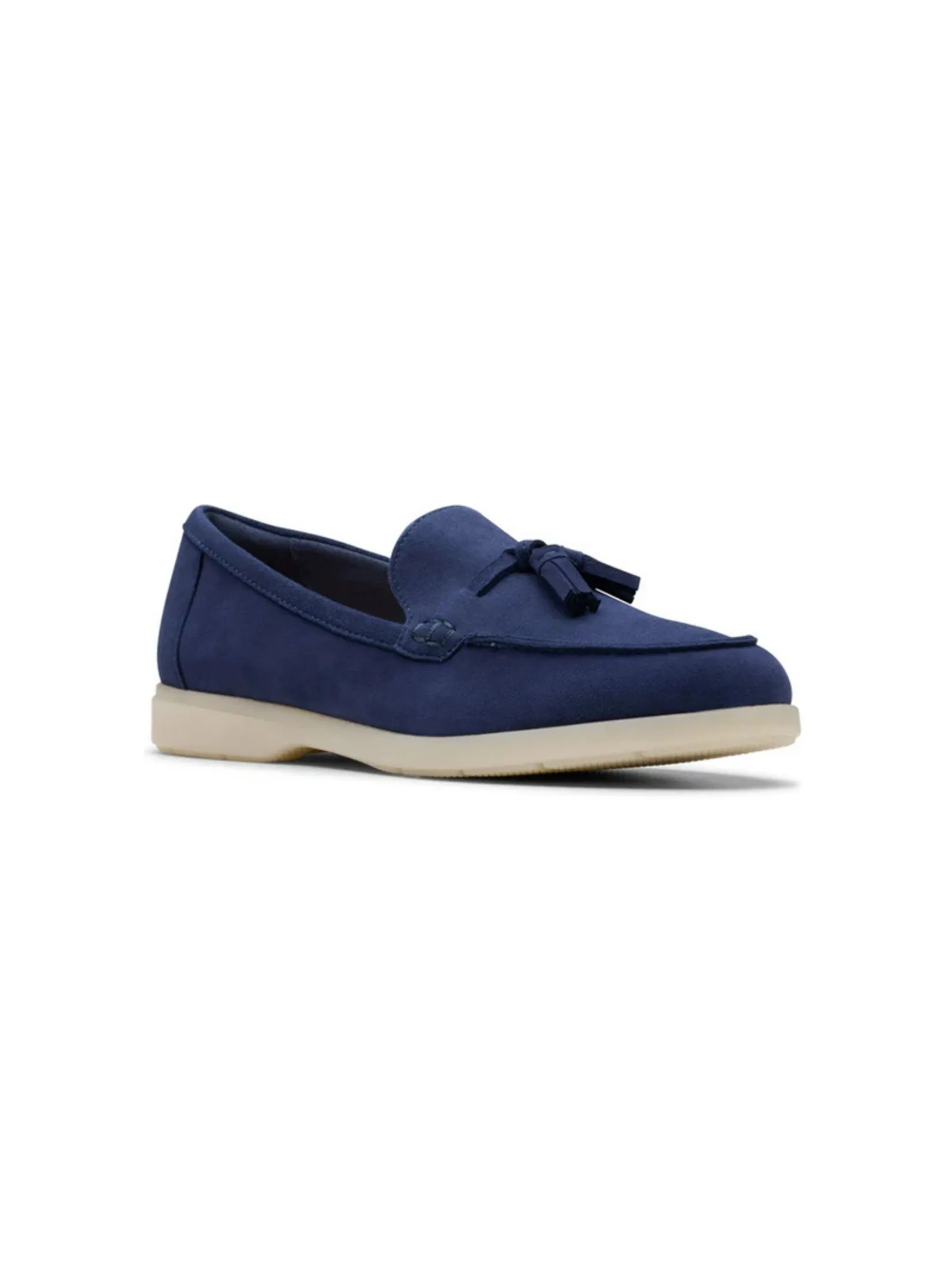 CLARKS NARINI EDGE Navy Suede Women's Loafers