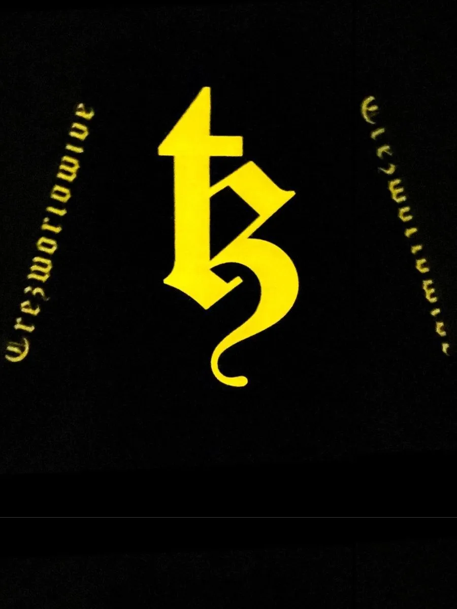 TZ WORLDWIDE MEN T-SHIRT TZ BE TREZ LONG SLEEVE BLACK (GLOW IN THE DARK)