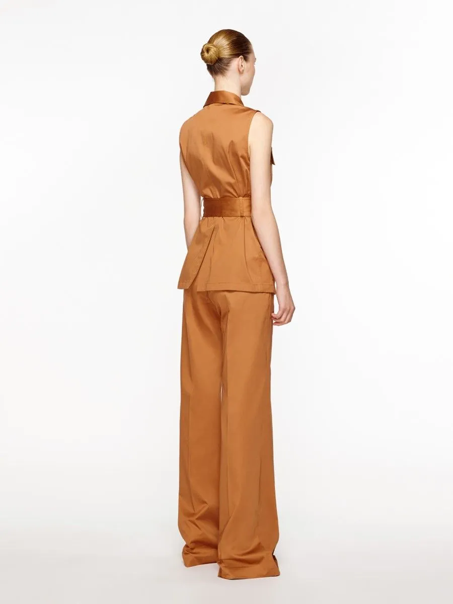 ASAVA (SS24) Nora High-waisted Women Pants Brown