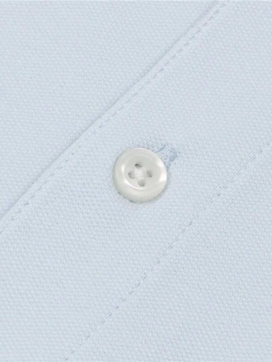 GIORDANO Men's Slim Fit 3D Lion Embroidery Polo Ice Water Blue