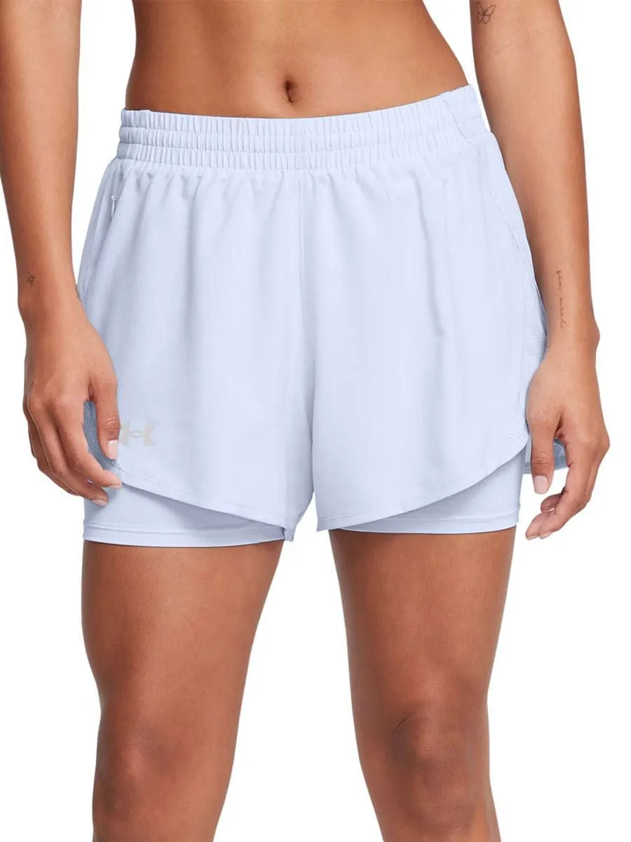UNDER ARMOUR Women Running Shorts Fly-By 2-in-1 Blue - UN127AP652EATH