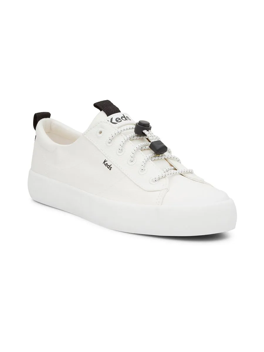 KEDS Women Kickback Toe Cap Toggle White