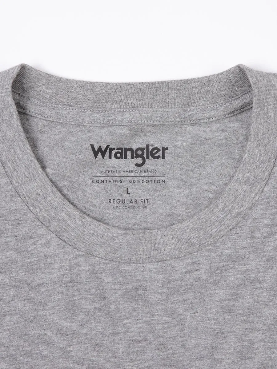 WRANGLER Men's Tee Short Sleeve Regular Fit Grey