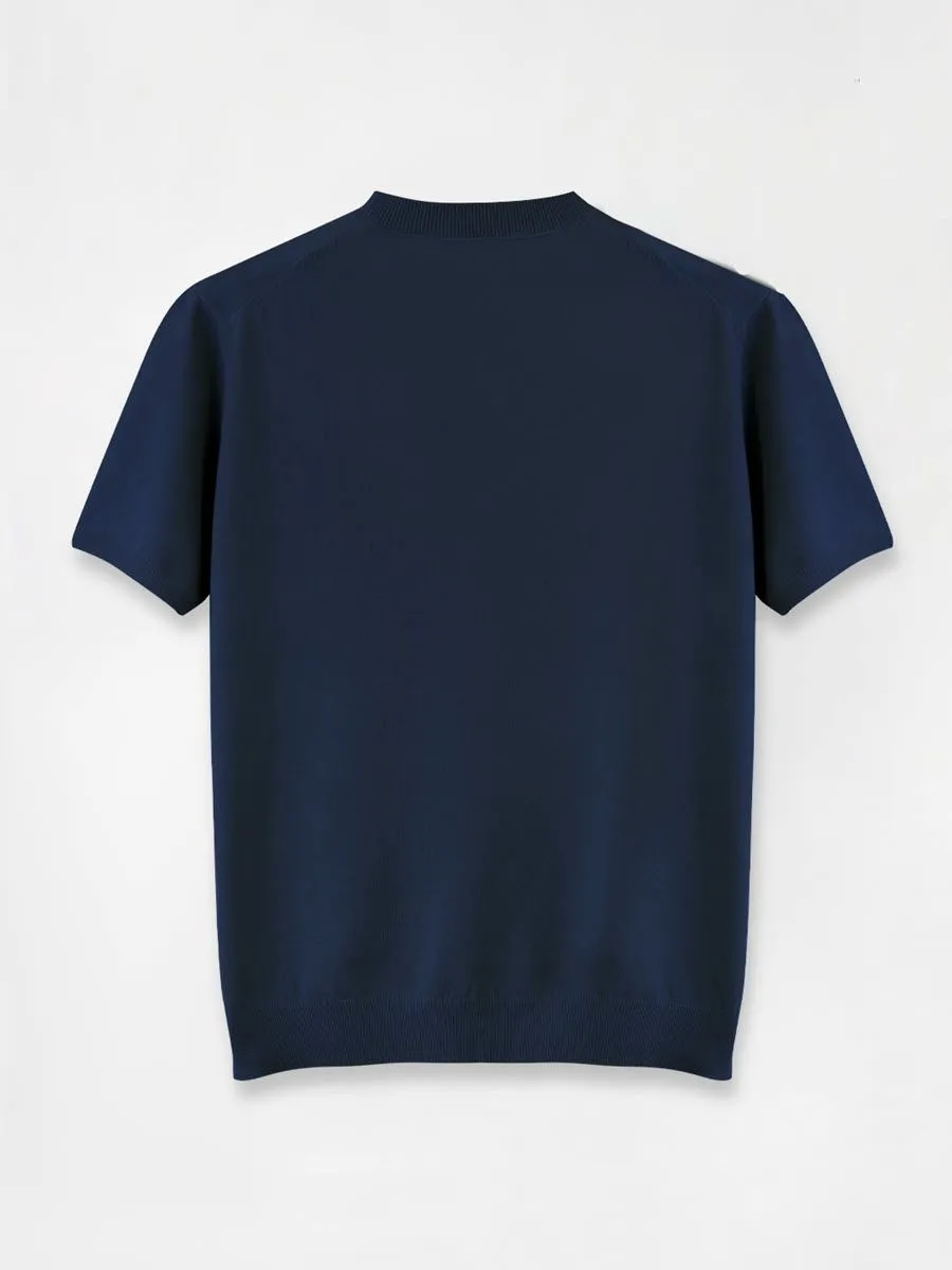 BEVERLY HILLS POLO CLUB Dark blue CREW NECK SWEATER MEN