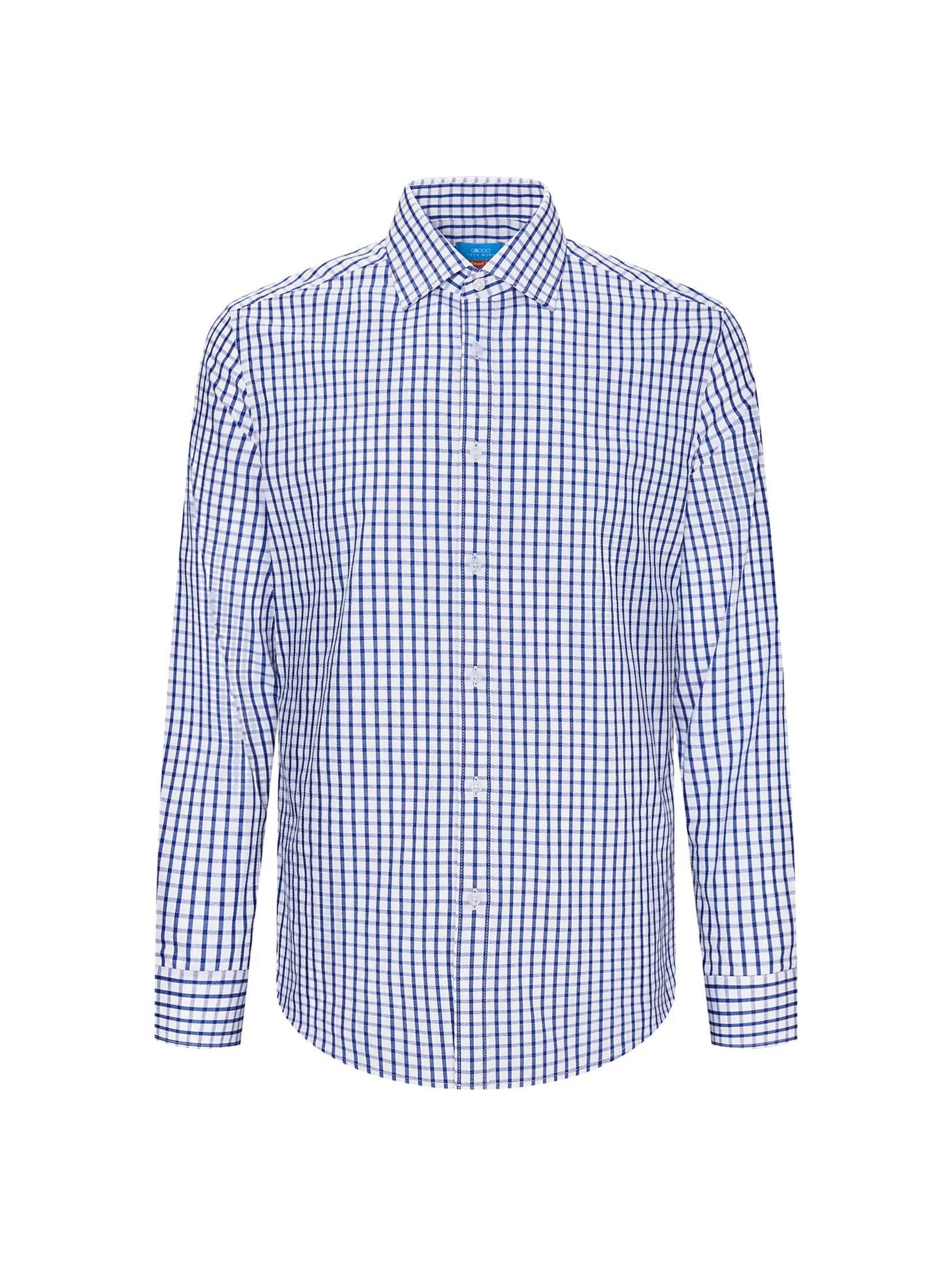 G2000 Men Clothing Non-Iron Cotton Blend Check Shirt  Smart Fit - Blue