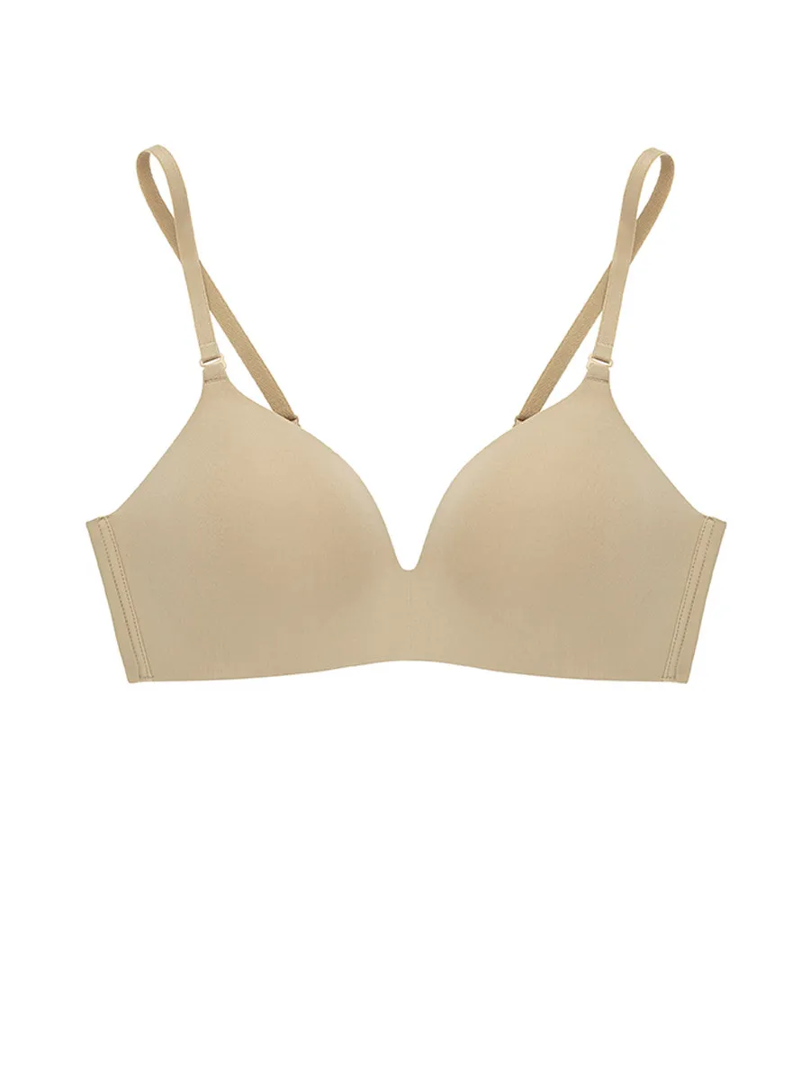 SABINA [Pack 4 Piece] [Online Exclusive]  Soft Doomm Seamless Wireless Bra - Sand