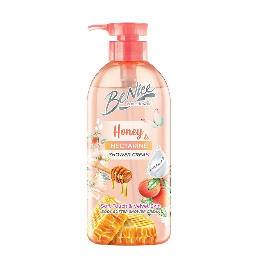 Benice Shower Cream Honey Nectarine Body Butter 450 Ml. ครีมอาบน้ำ ชุ่มชื่น - Peach