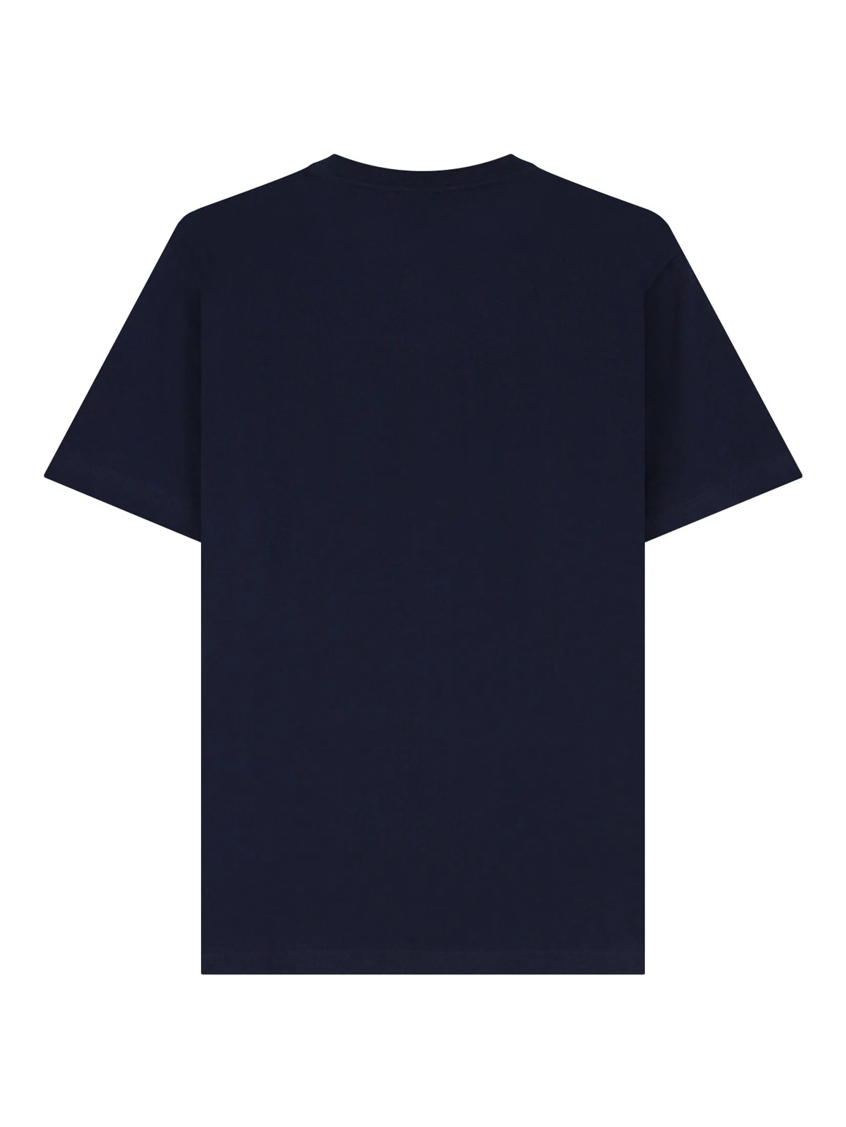 GIORDANO Men's Slim Cotton Embroidery Tee (Classic Man)  Signature Navy