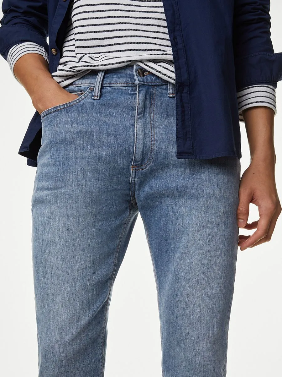 MARKS & SPENCER Men Stretch Jeans Slim Fit M9_Azure Blue