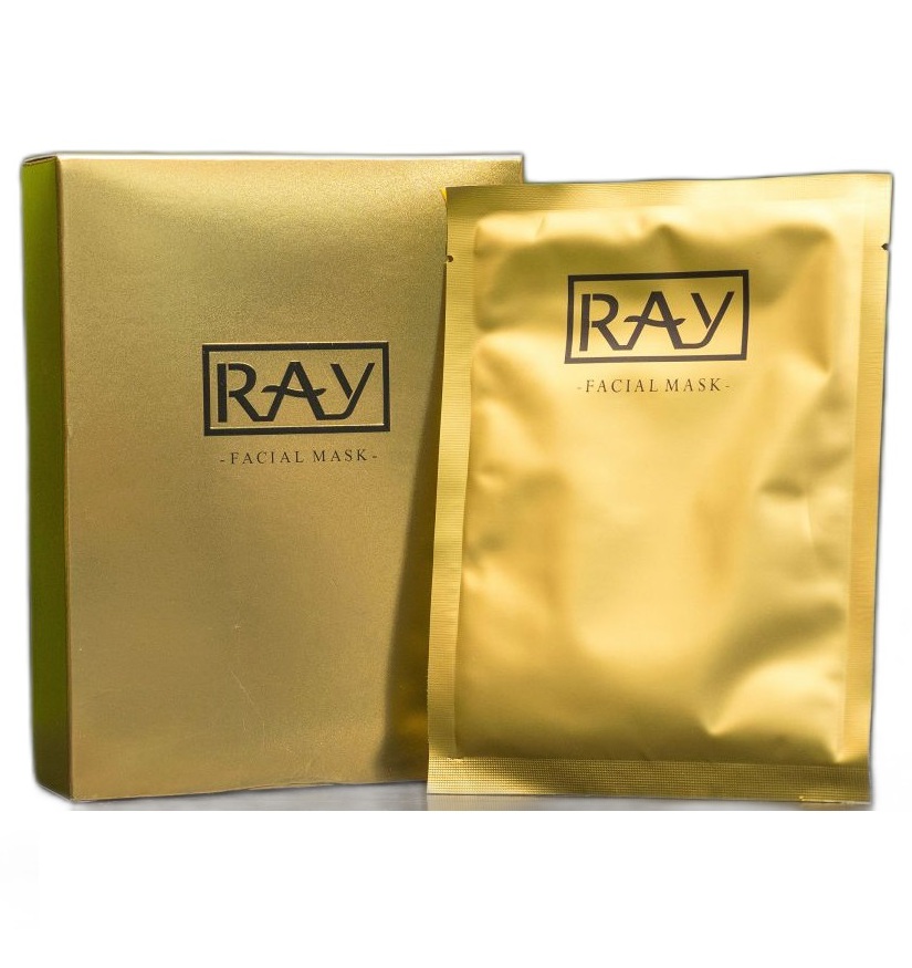 Люксовая тканевая лифтинг - маска с золотом Ray 1 или 10 шт