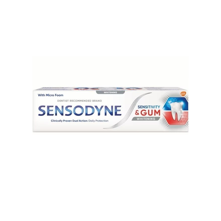 Sensodyne Toothpaste Sensitivity  Gum Whitening 100 G. ยาสีฟัน ลดอาการเสียวฟัน