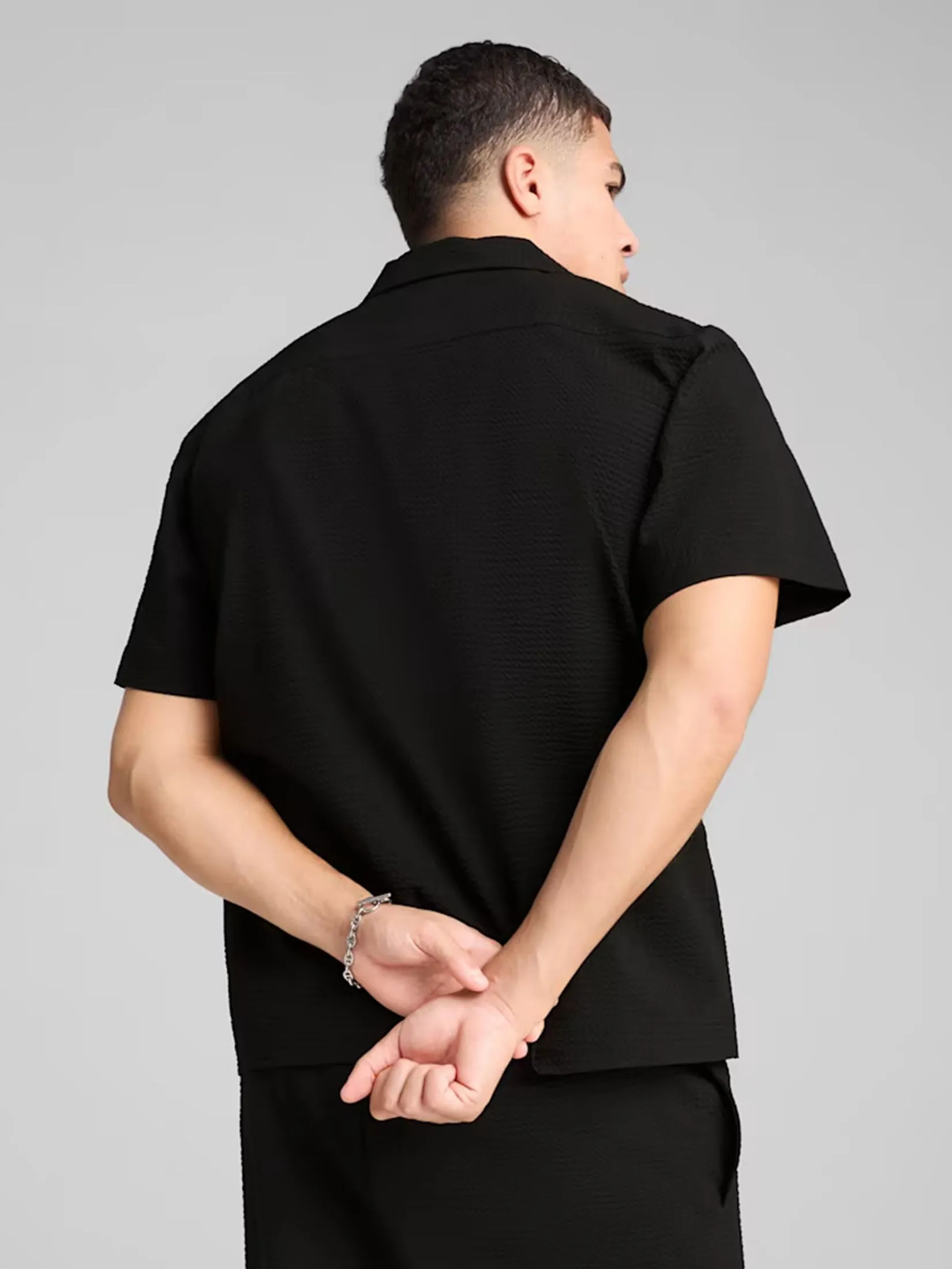 PUMA Men Shirt Wardrobe Essentials Seersucker Relaxed