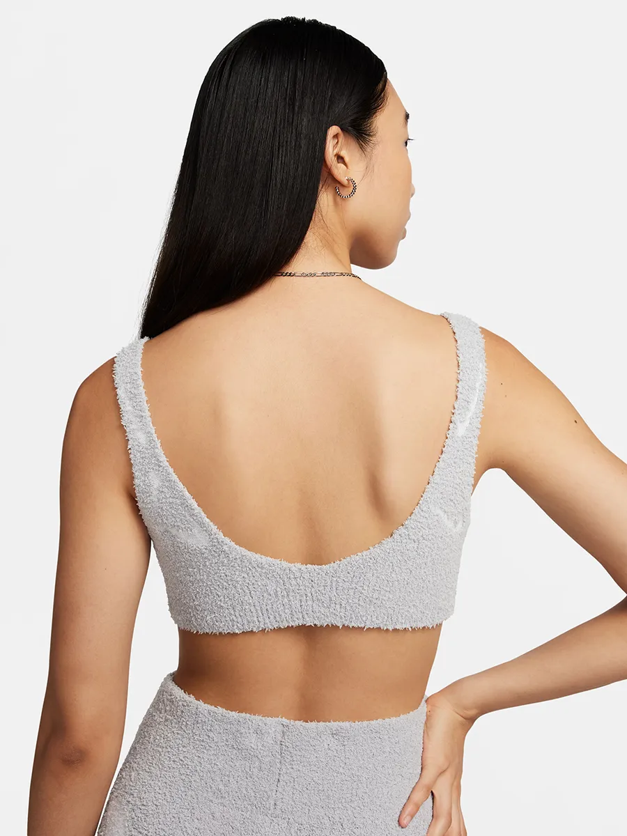 NIKE Women Knit Bra Phoenix Cozy Bouclé Light-Support LT Smoke Grey/Photon Dust