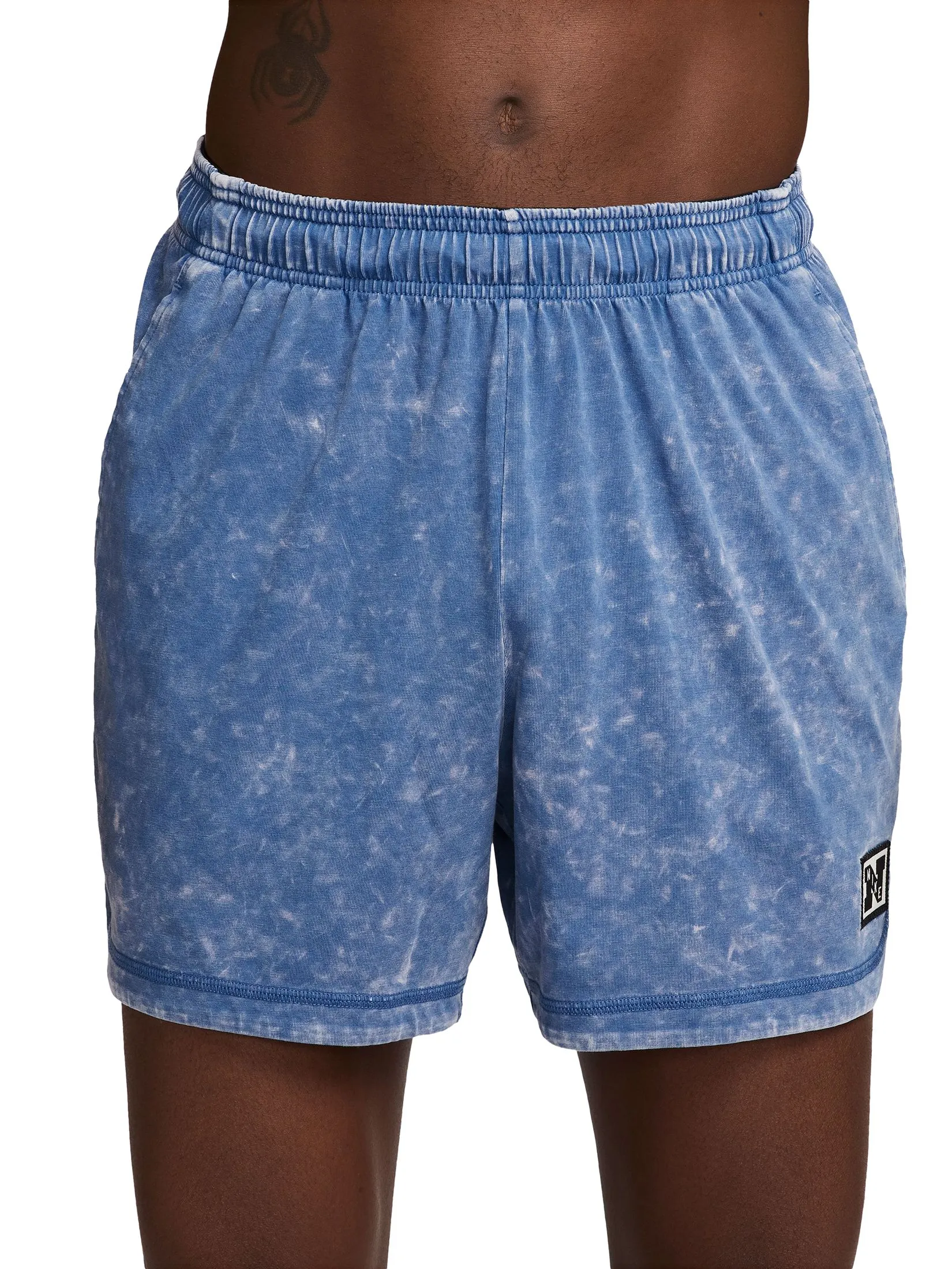 NIKE Men Fitness Shorts Gym Heritage Dri-Fit 5" HV0632-411 Comet Blue/Comet Blue Size - L