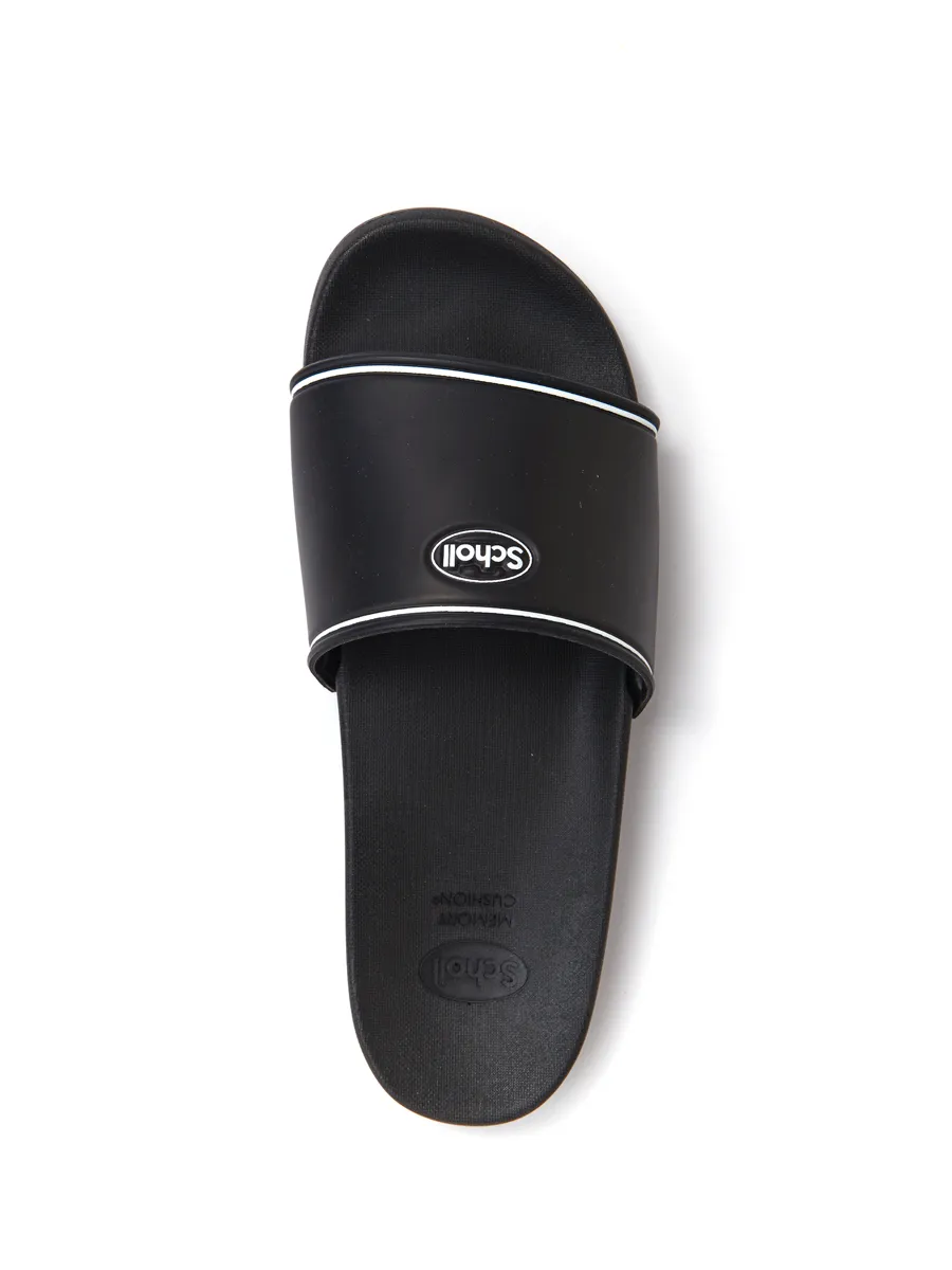 SCHOLL Black Slide Sandals Unisex - Cent