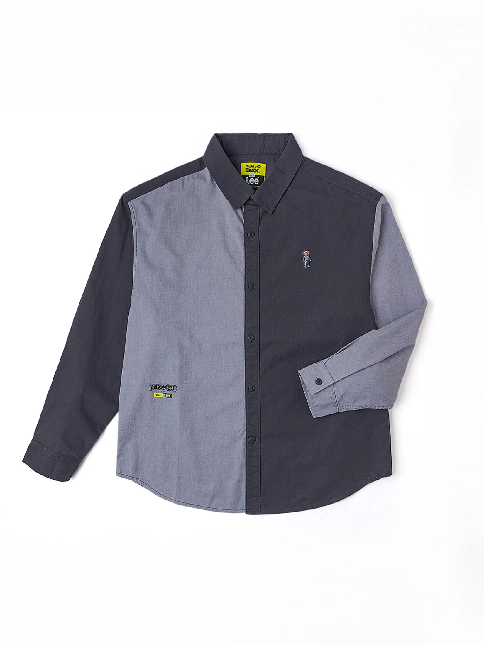 LEE Men s Shirt Long Sleeve Lee x Mighty Jaxx Collection Comfort Fit Grey