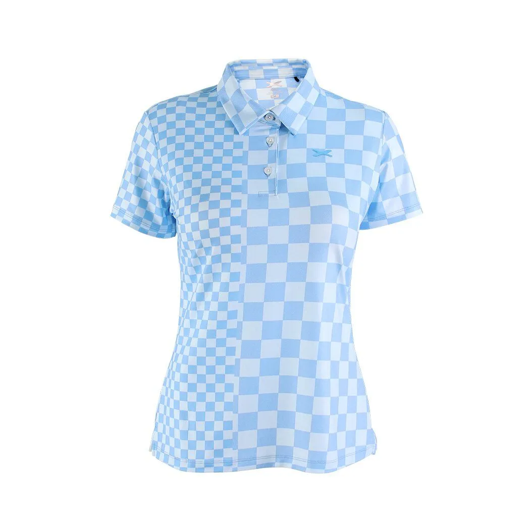 XOLO Light Blue CHECKERED POLO (040065)