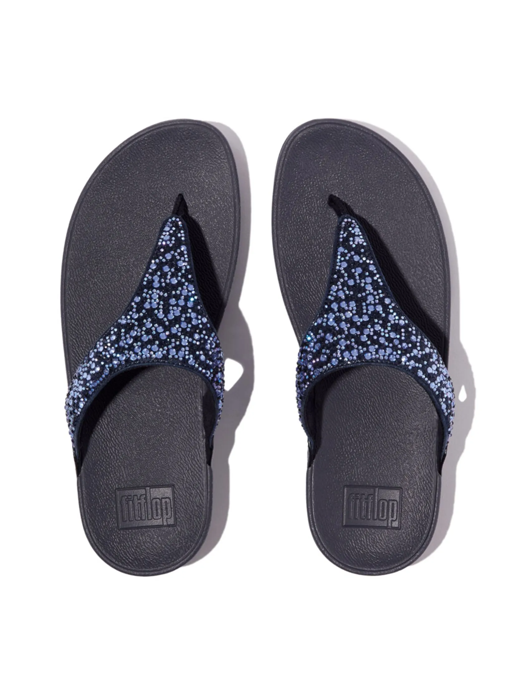 FitFlop™ WOMEN'S LULU CRYSTAL-MIX TOE-POST BLUE