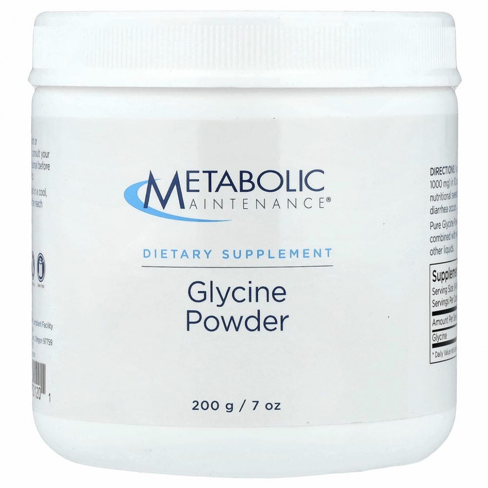 Metabolic Maintenance, Глицин в порошке, 200 г (7 унций)