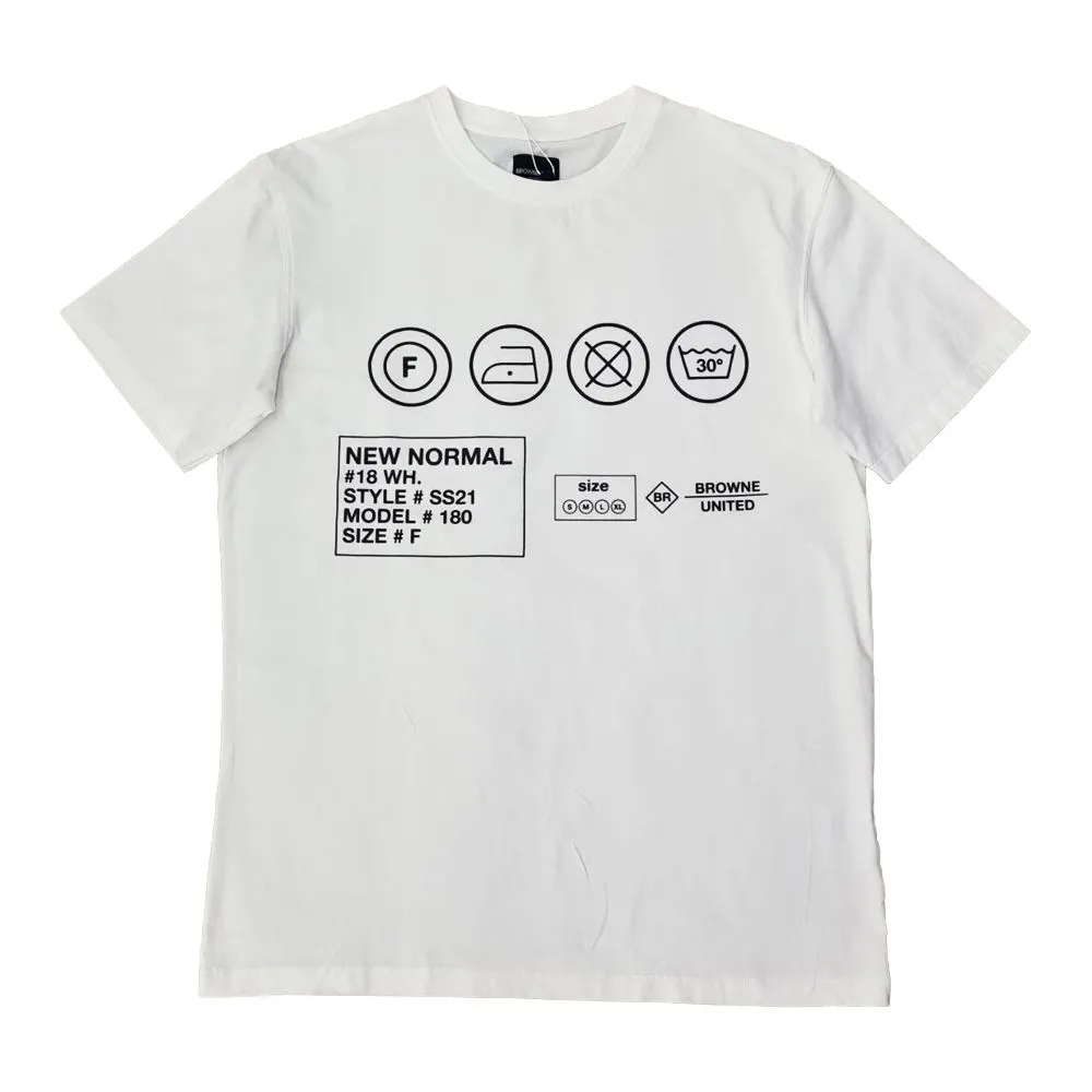 BROWNE & CO. White Cotton T-shirt Size - L