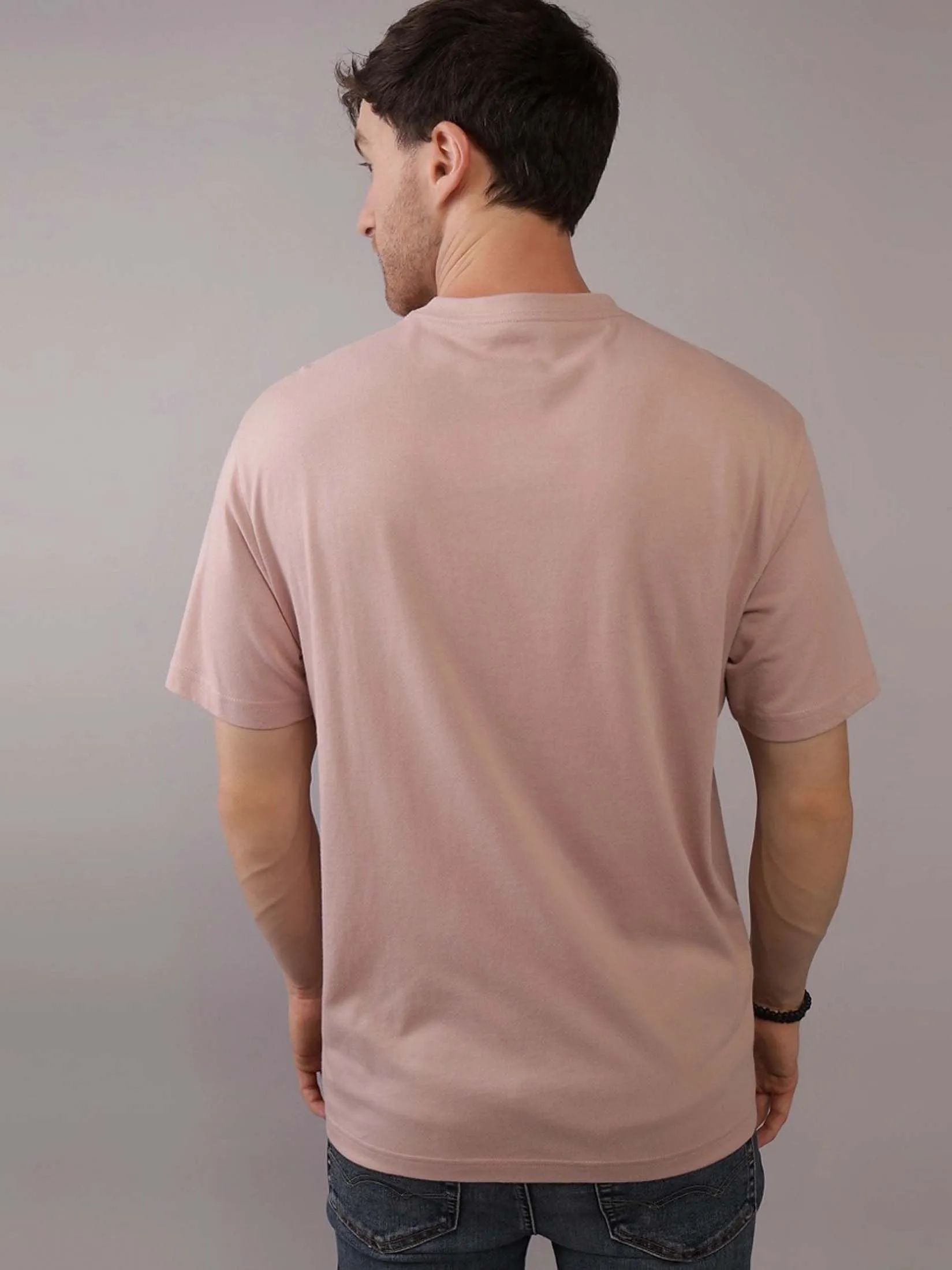 AMERICAN EAGLE MEN G SS BTS24 CORE BRAND SET IN TEE- CVC 160 DD + SERIOUSLY SOFT WASH 615 PINK