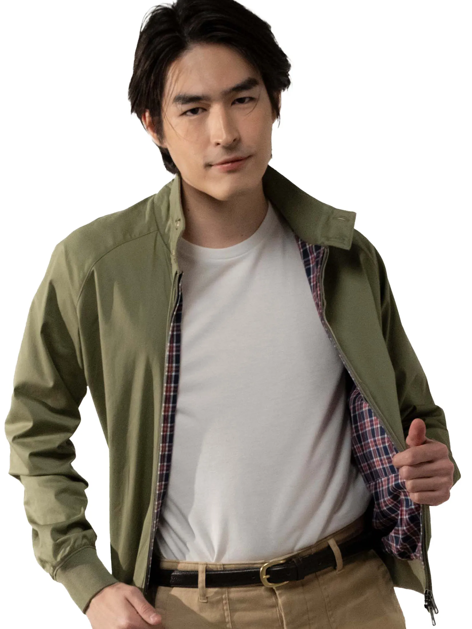 ERA-WON Harrington Jacket – Regular Fit in Green