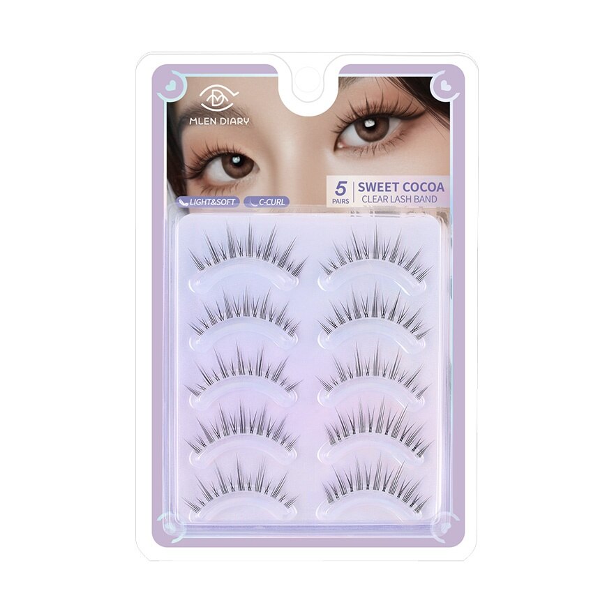 Mlen Diary Strips Lashes Series Eyelashes 5Pairs Sweet Cocoa
