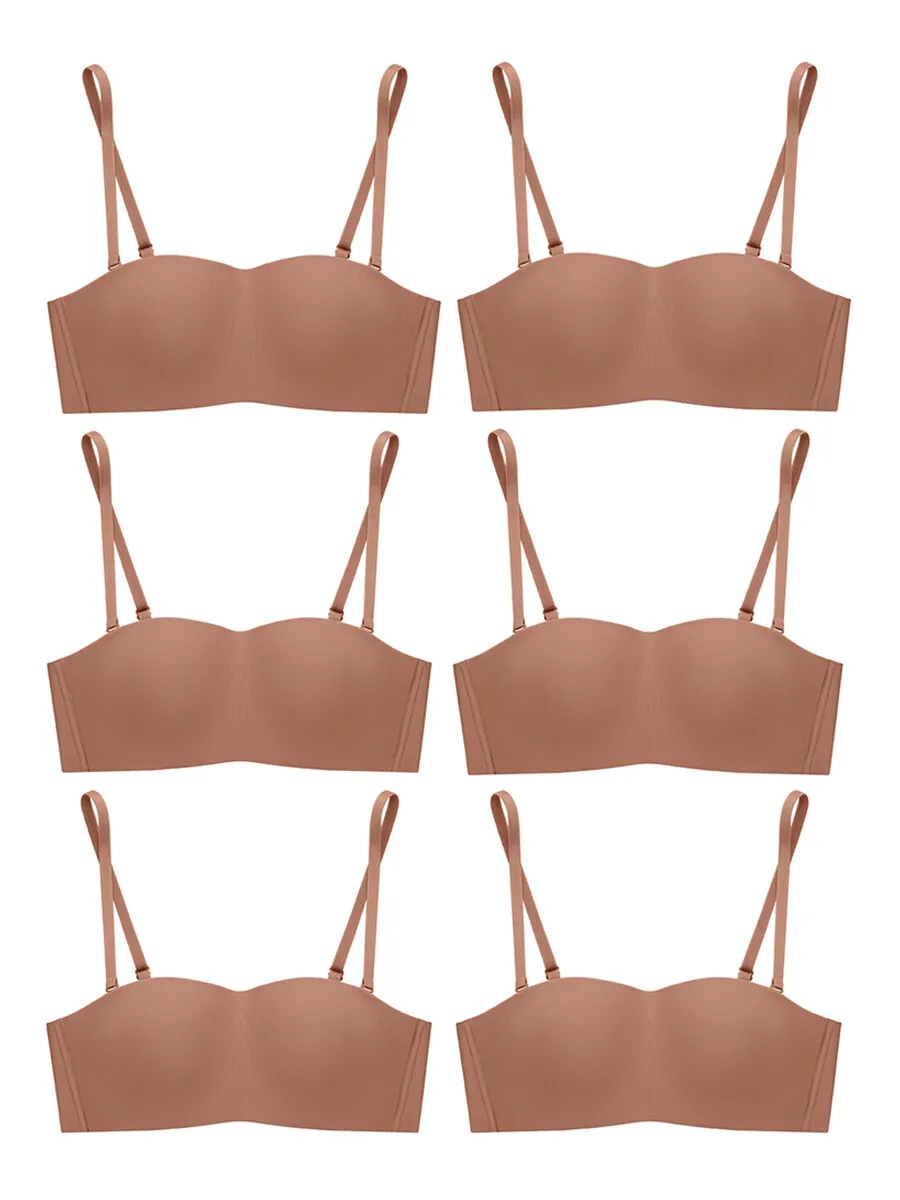 SABINA [ Pack 6 Piece ] Bra Seamless Fit Pretty Perfect Collection - Tan