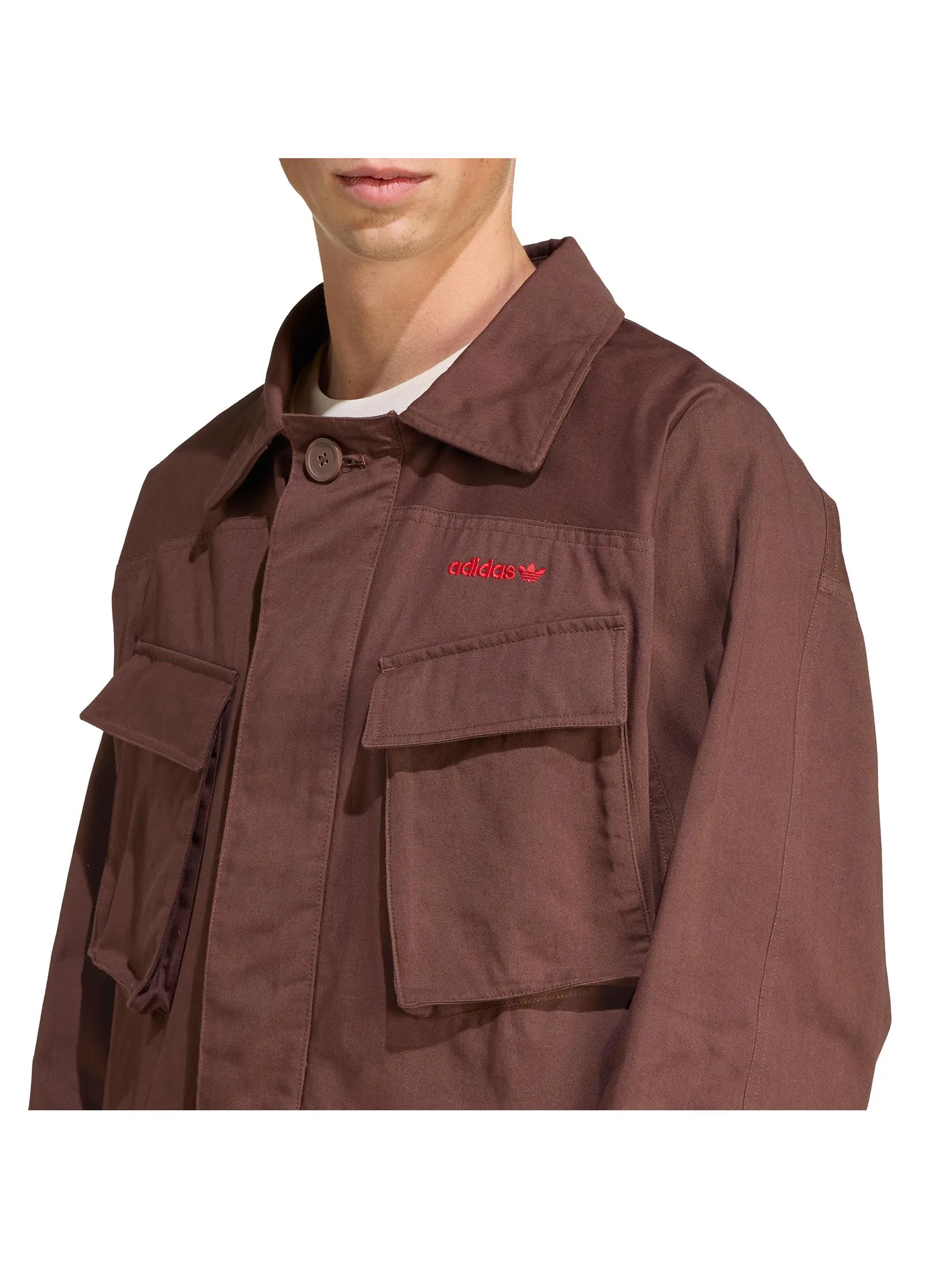 ADIDAS Men Jacket Regular Fit JX3104 Brown / Auburn