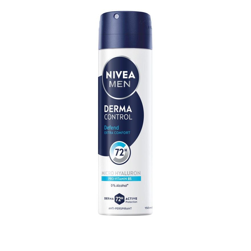 Nivea Men Spray Derma Control Defend 150 Ml. สเปรย์ลดเหงื่อ ระงับกลิ่นกาย
