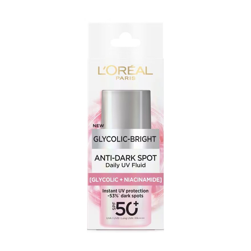 L'Oreal Paris UV Fluid Glycolic-Bright Anti-Dark Spot Daily SPF 50+ 50 Ml.
