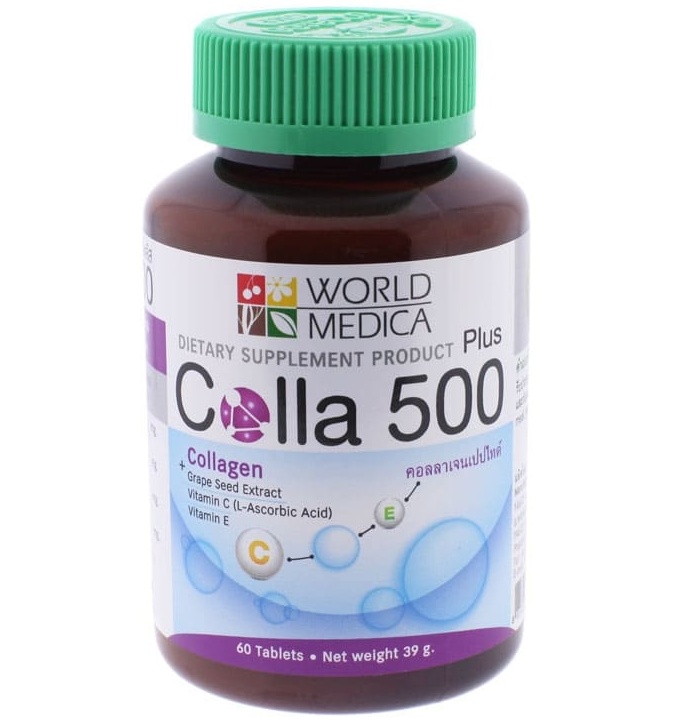 Коллаген Colla 500 с экстрактом виноградных косточек 60 капсул