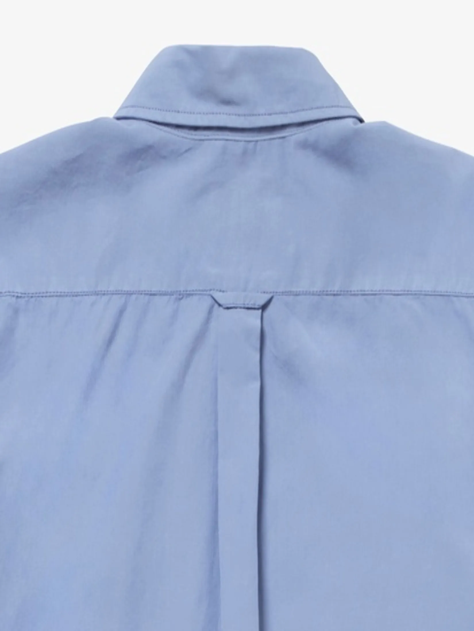 LACOSTE Relaxed Fit Natural Dyed Poplin Shirt Blue