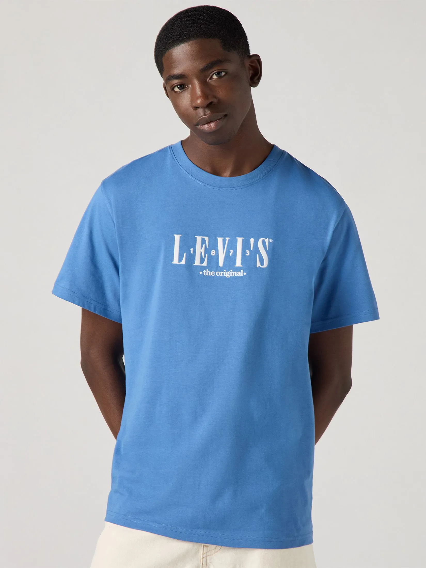 LEVI'S Men's Relaxed Fit Short Sleeve Graphic T-Shirt Blue