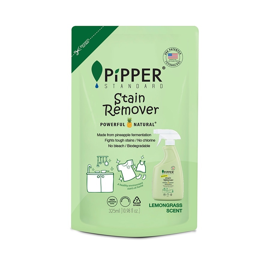 Pipper Standard Stain Remover Lemongrass Scent Refill 325 Ml. - Green