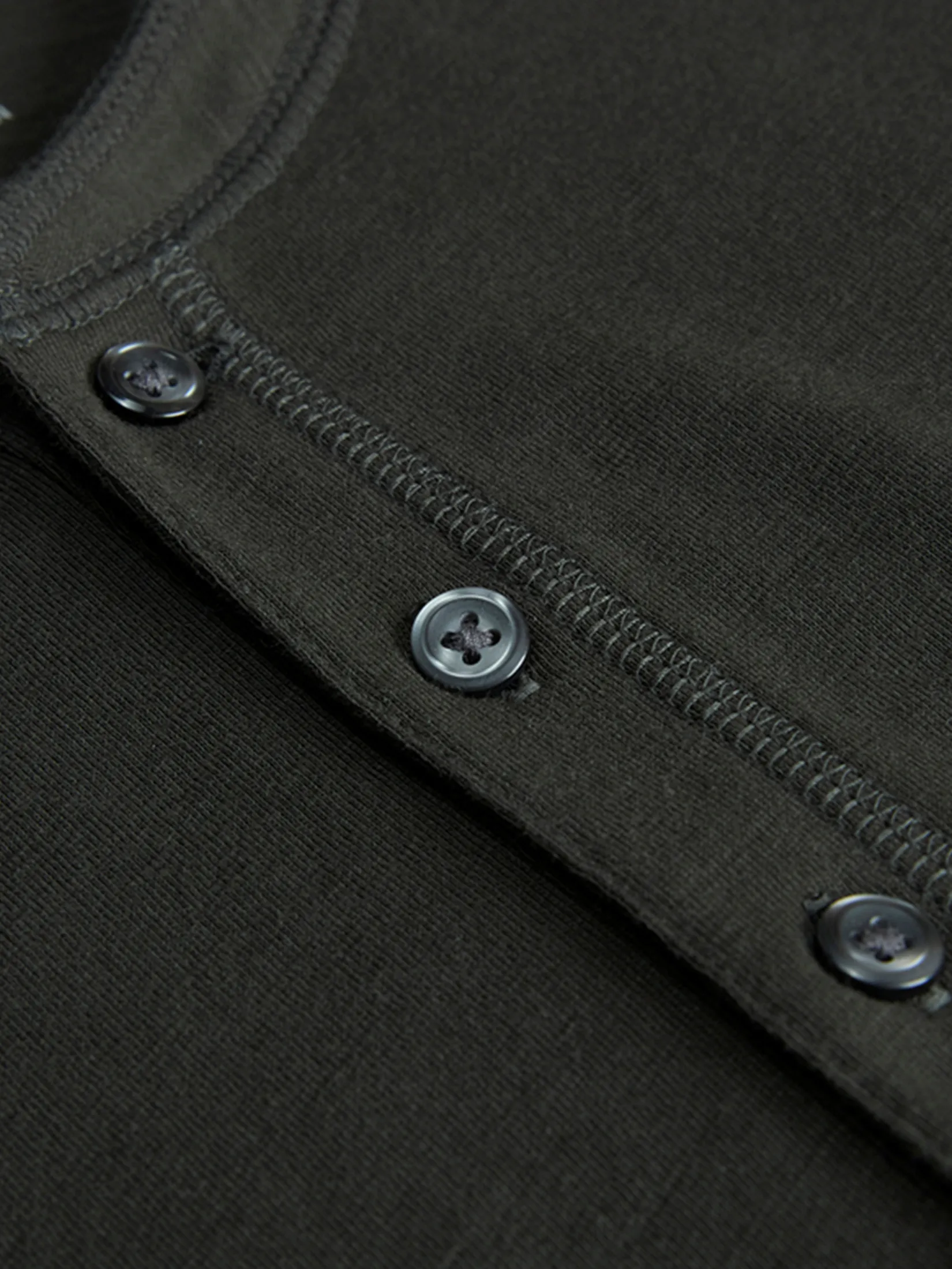 GIORDANO Men s Online Exclusive Cotton Blend Henley T-shirt (Korea) Carbon Grey