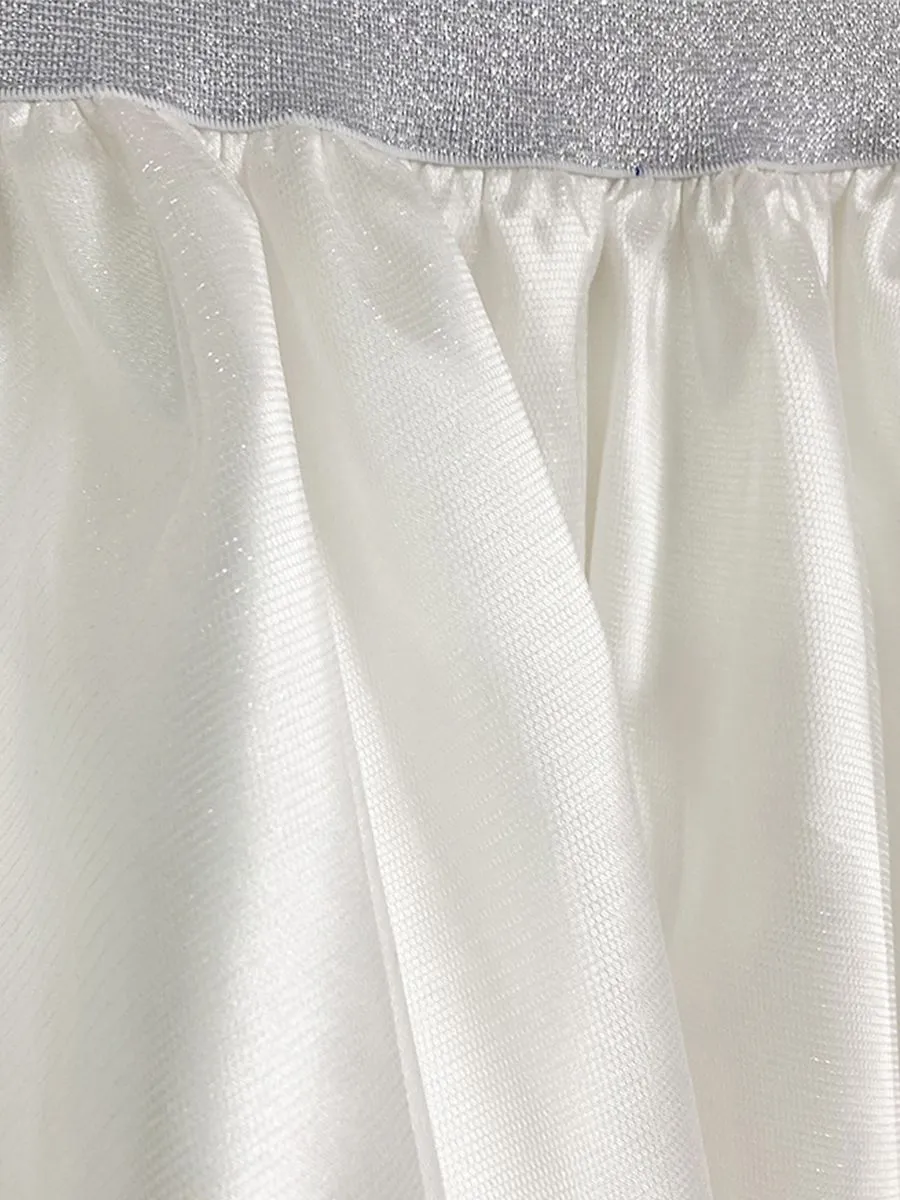 ICONIC WOMAN WHITE BALLOON MINI SKIRT