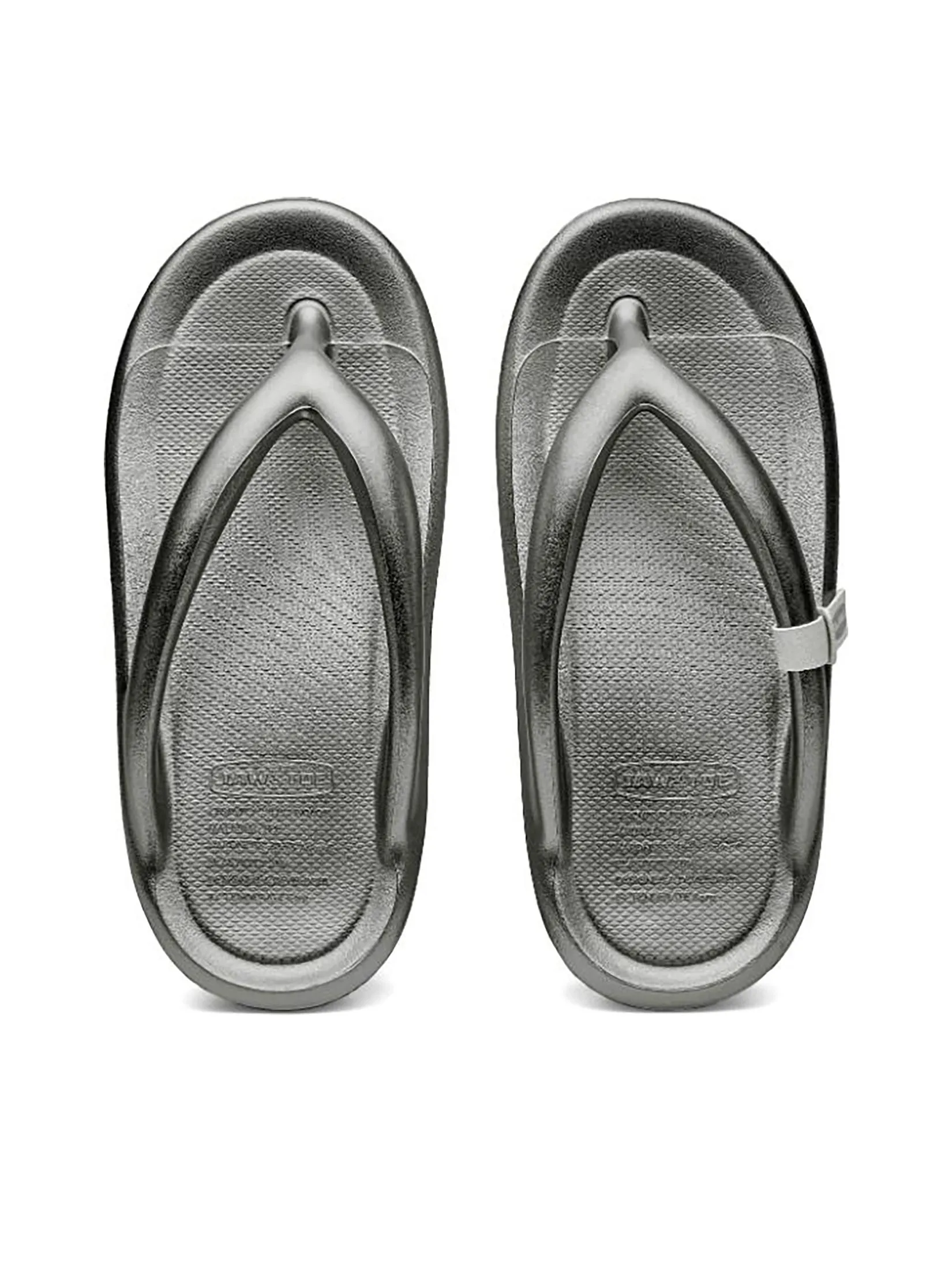 TAW&TOE Unisex Sandals Zerovity Flip Flop OG Metal Silver
