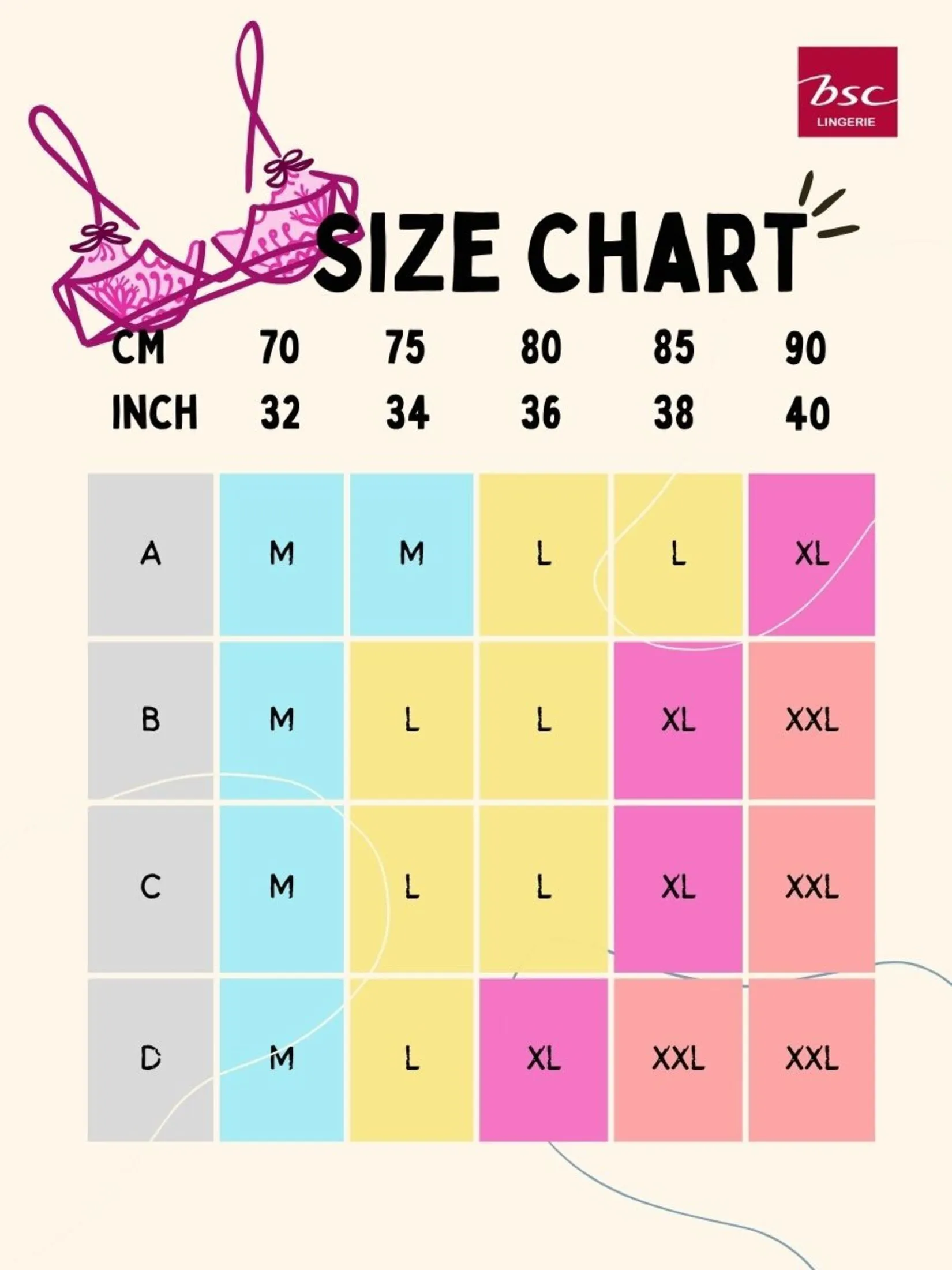 BSC LINGERIE Women's Wireless Bra with Removable Padding Triangle Cups BB3583BE – Nude