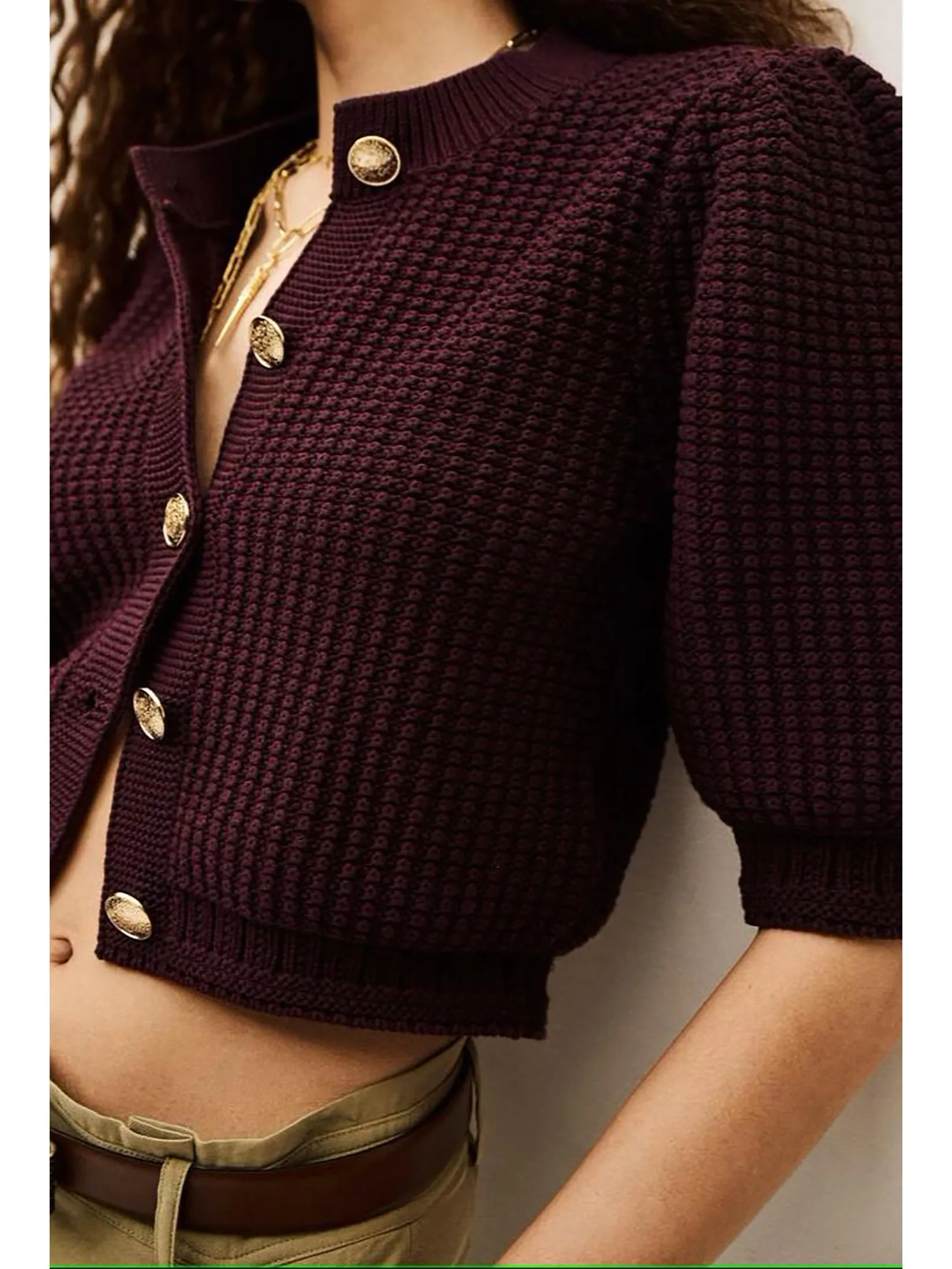 BA&SH Women Cardigan Garance Prune